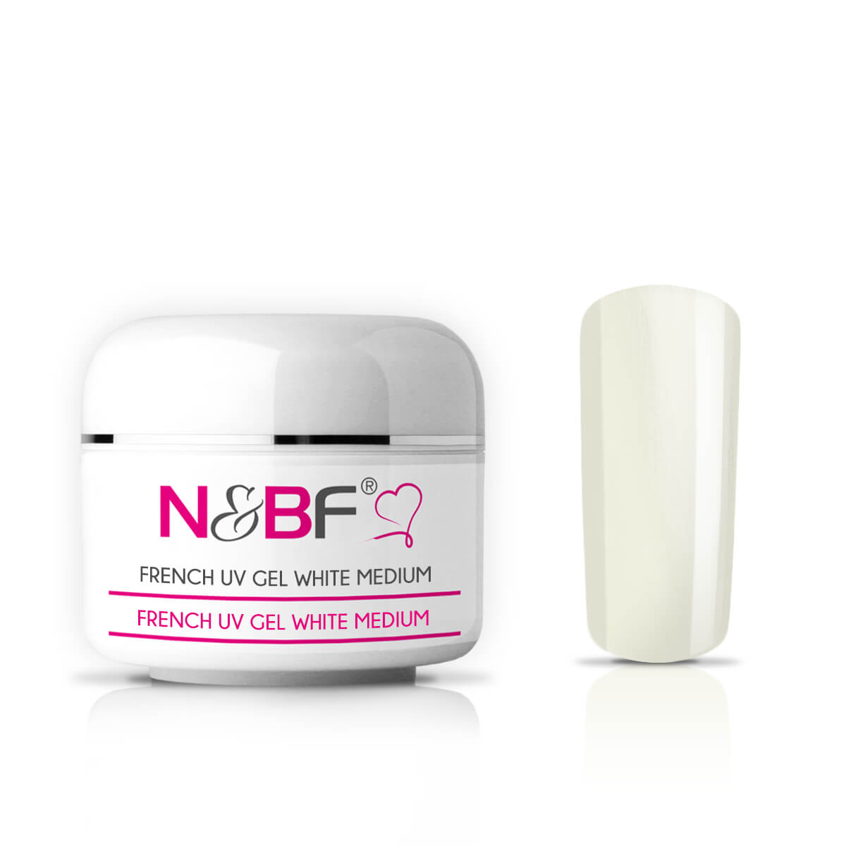 Nails and Beauty Factory French UV Gel White Medium 15ml