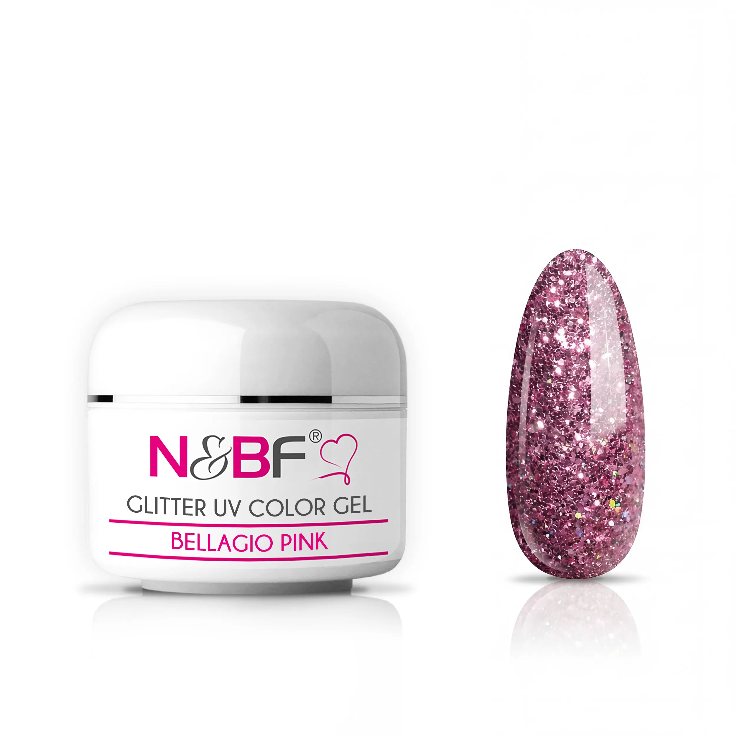 Glitter Farbgel Bellagio Pink 5ml