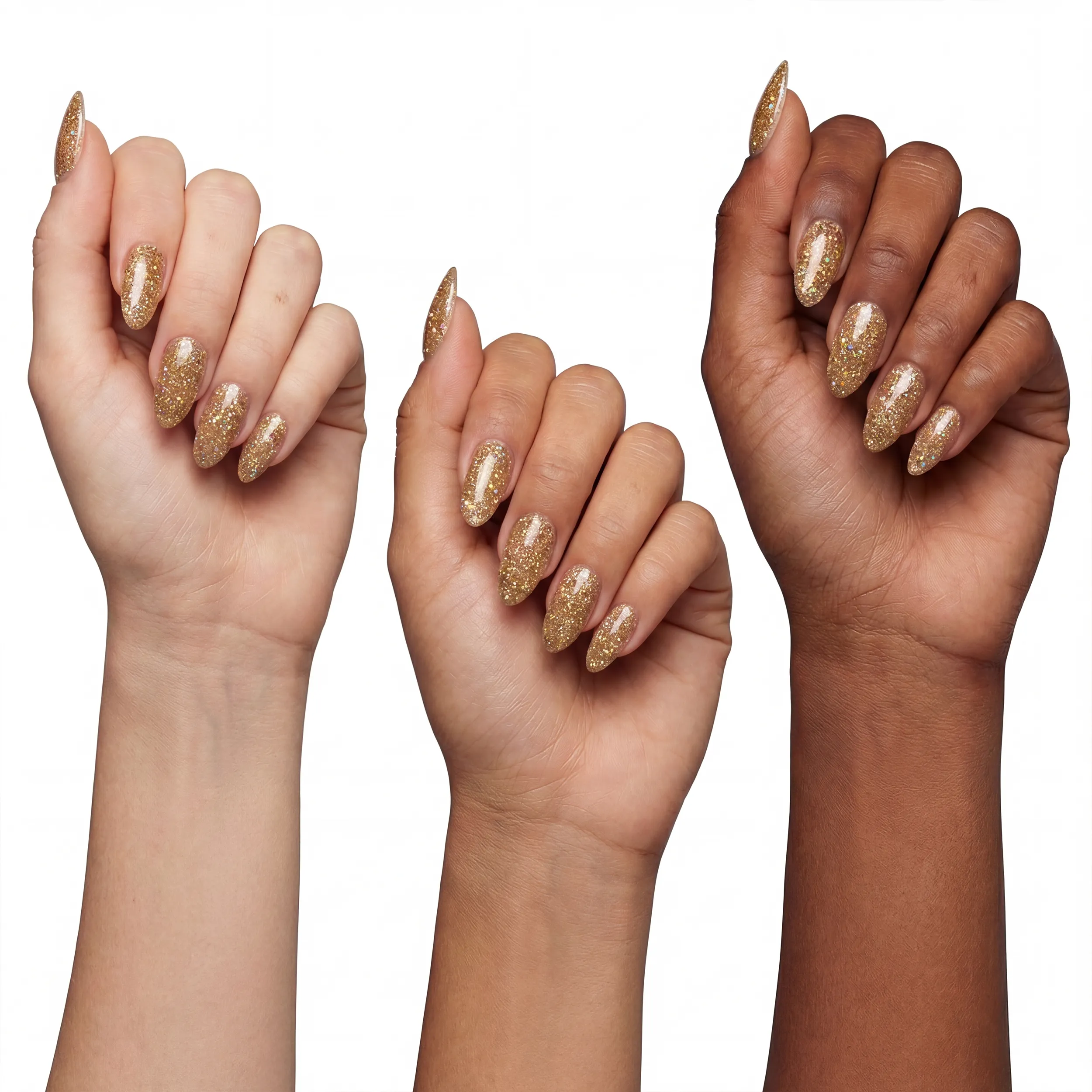 Glitter Farbgel Dark Gold 5ml