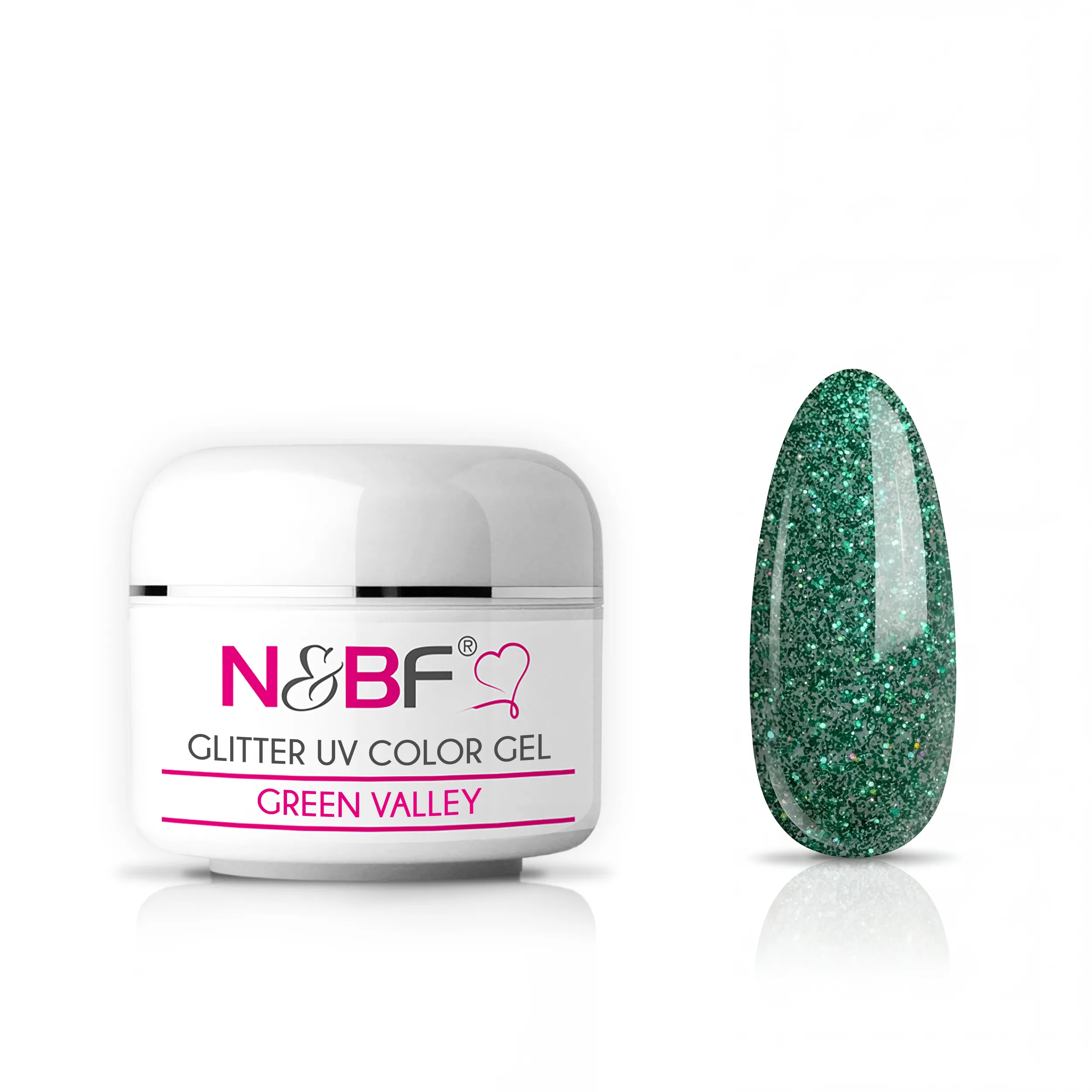 Glitter Farbgel Green Valley 5ml