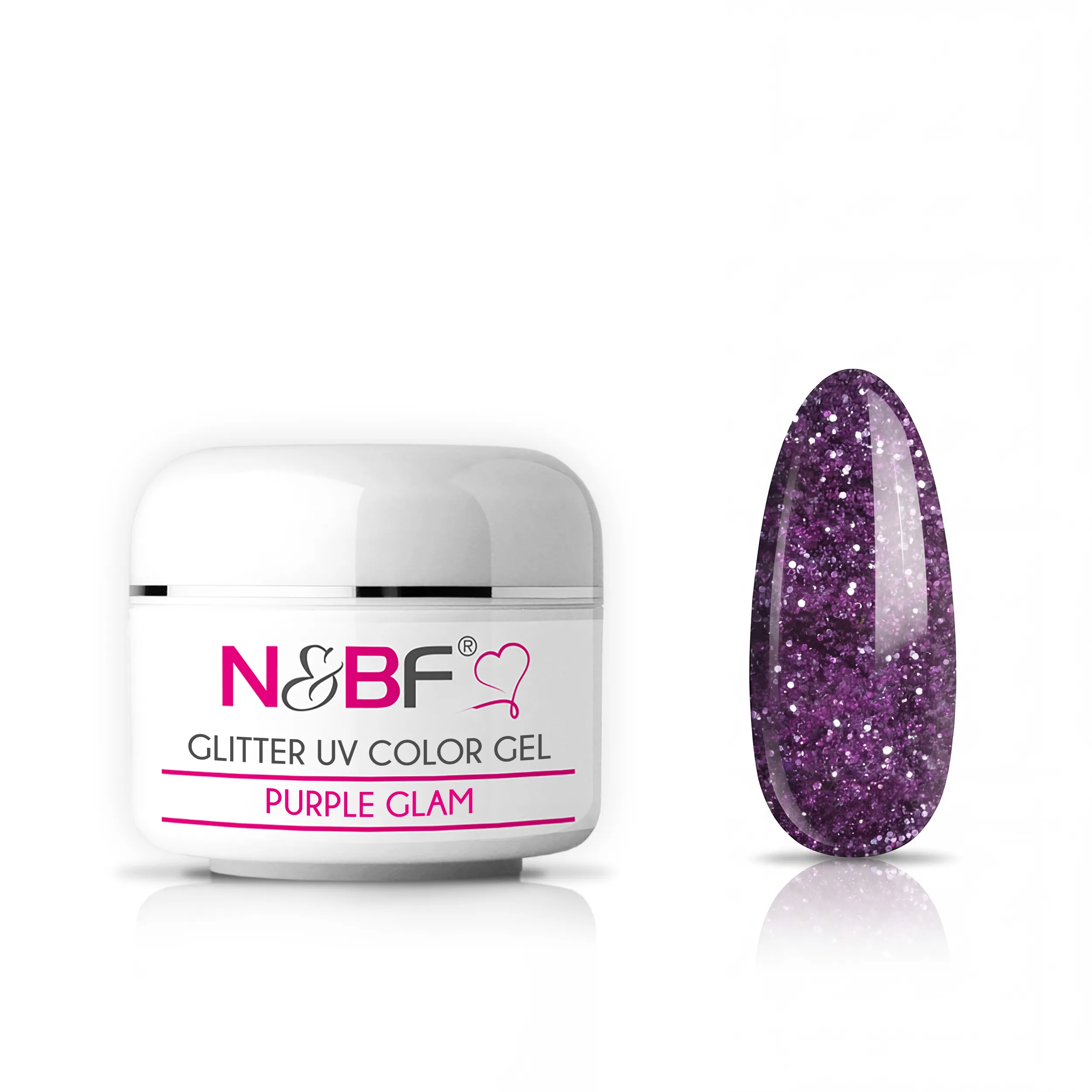 Glitter Farbgel Purple Glam 5ml