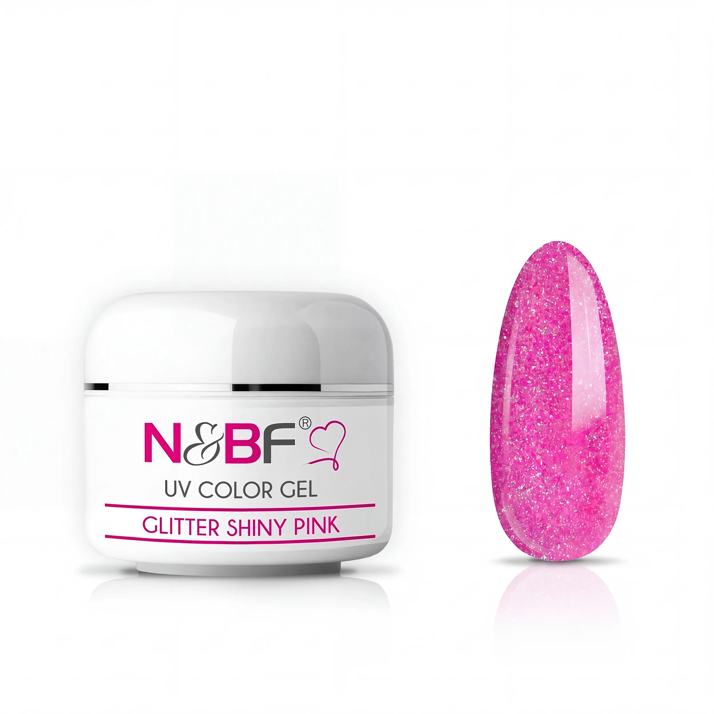 N&BF Glitter Farbgel Shinny Pink 5ml