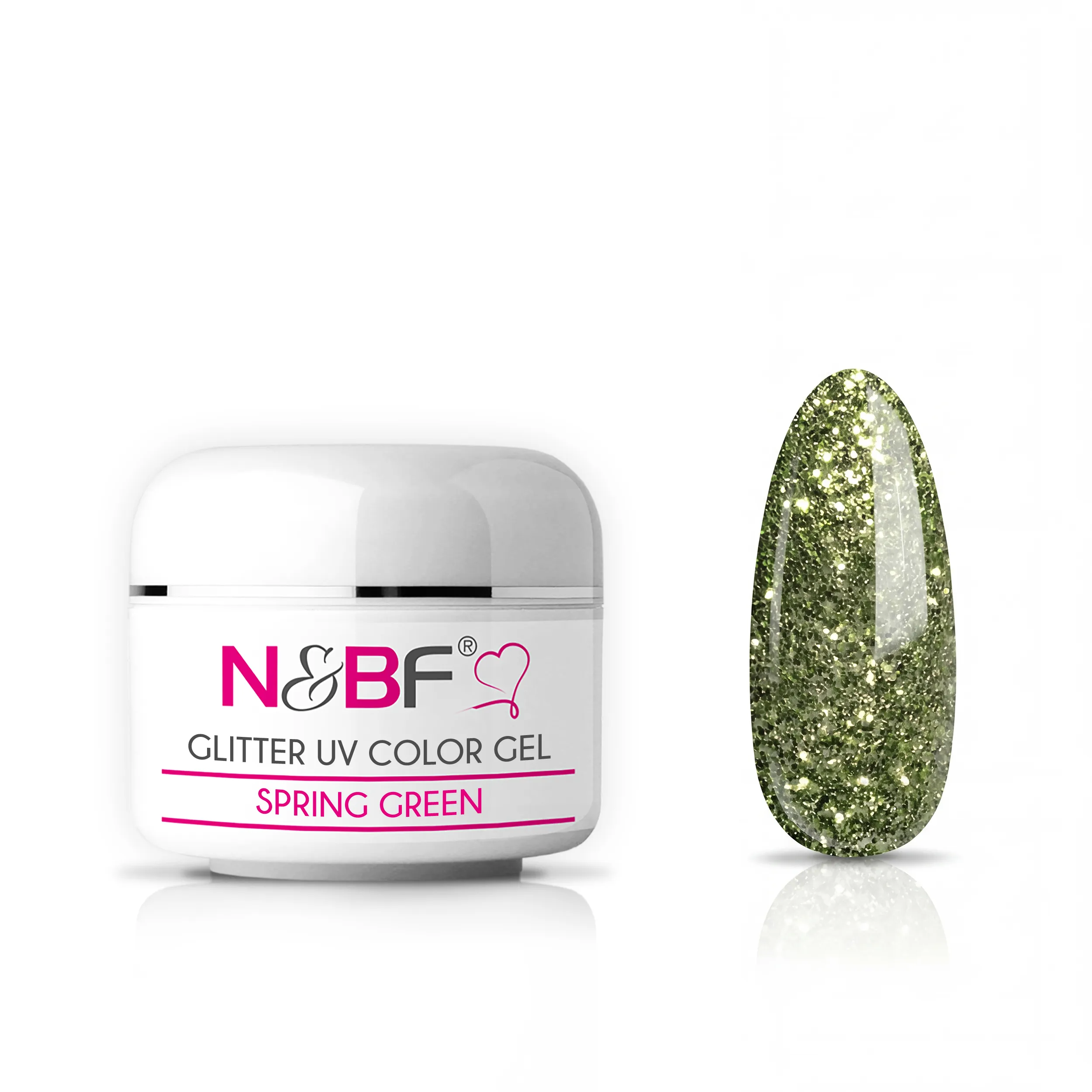 Glitter Farbgel Spring Green 5ml