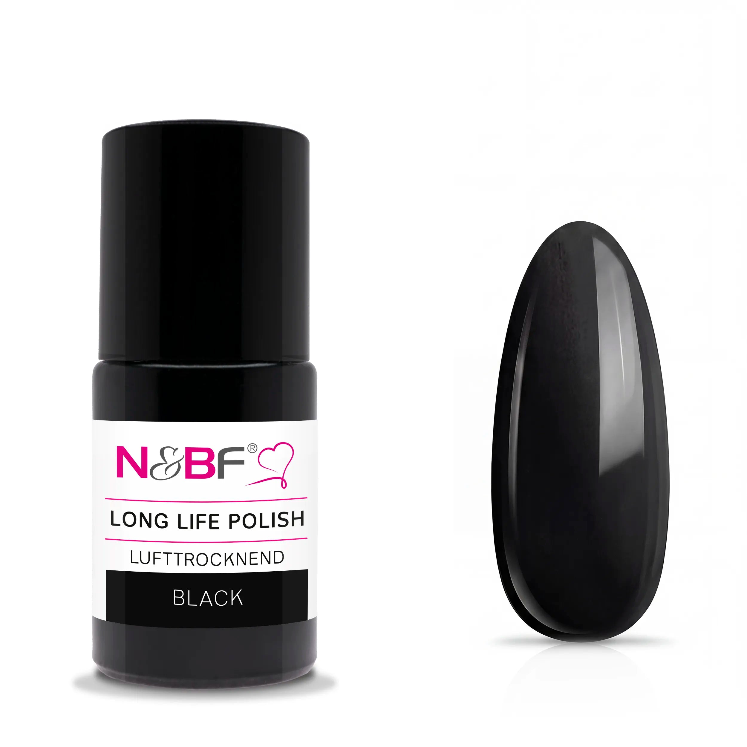 N&BF Long Life Polish Black 15ml