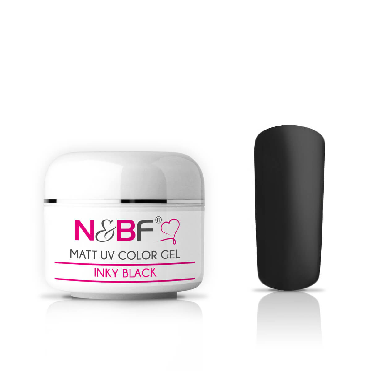 Nails and Beauty Factory Matt UV Color Gel Farbgel Inky Black 5 ml