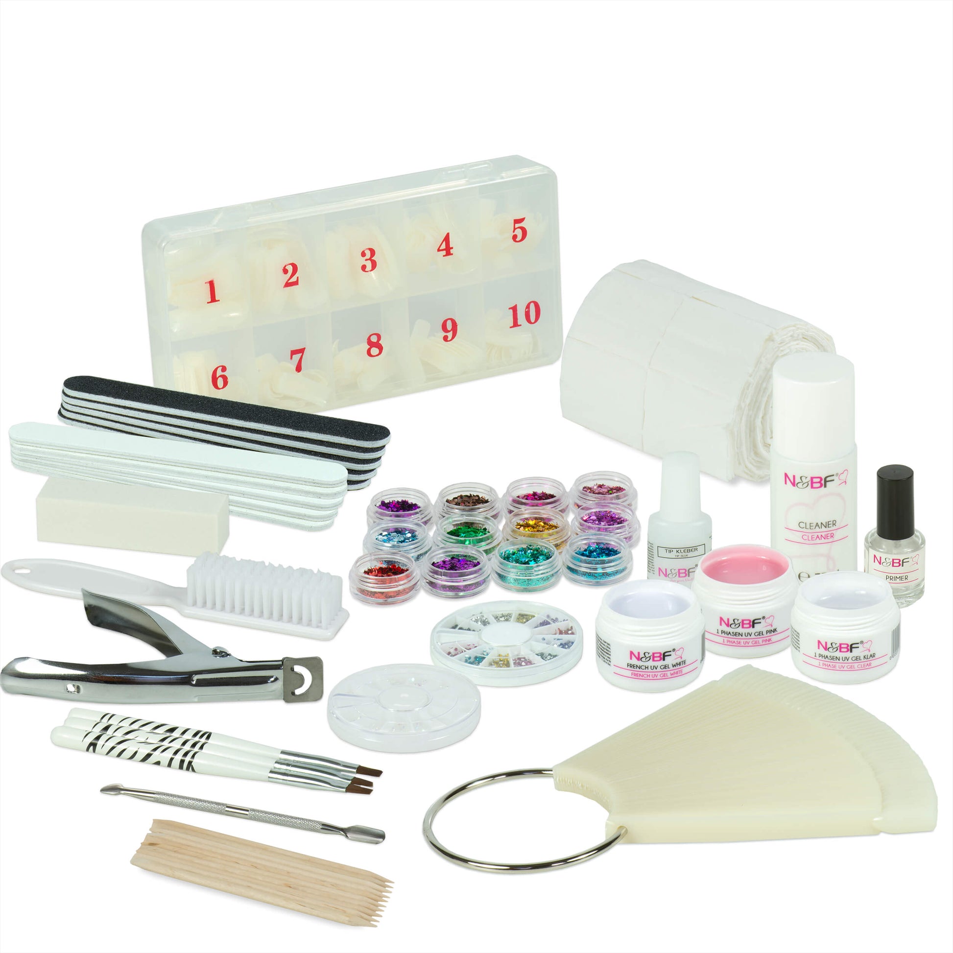 Nails and Beauty Factory Mega Nail Kit Starter Set Weiss 2018 2
