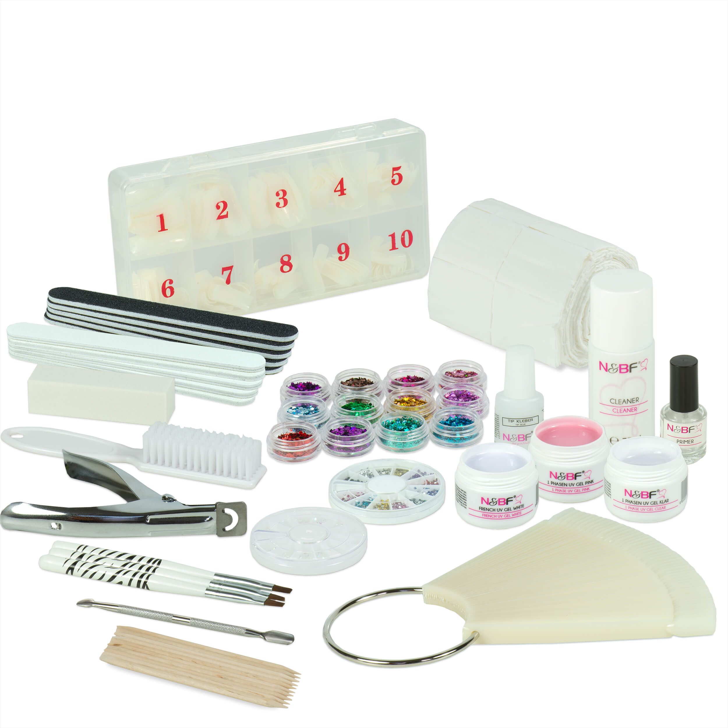 Nails and Beauty Factory Mega Nail Kit Starter Set Weiss 2018 2