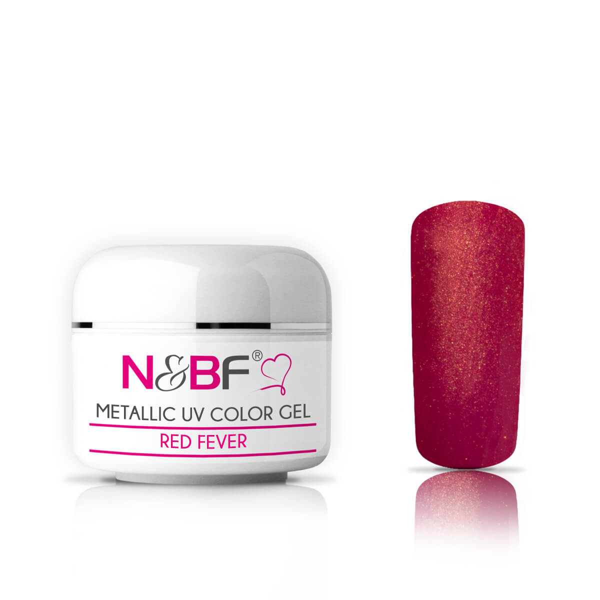 Nails and Beauty Factory Metallic UV Color Gel Red Fever 5 ml