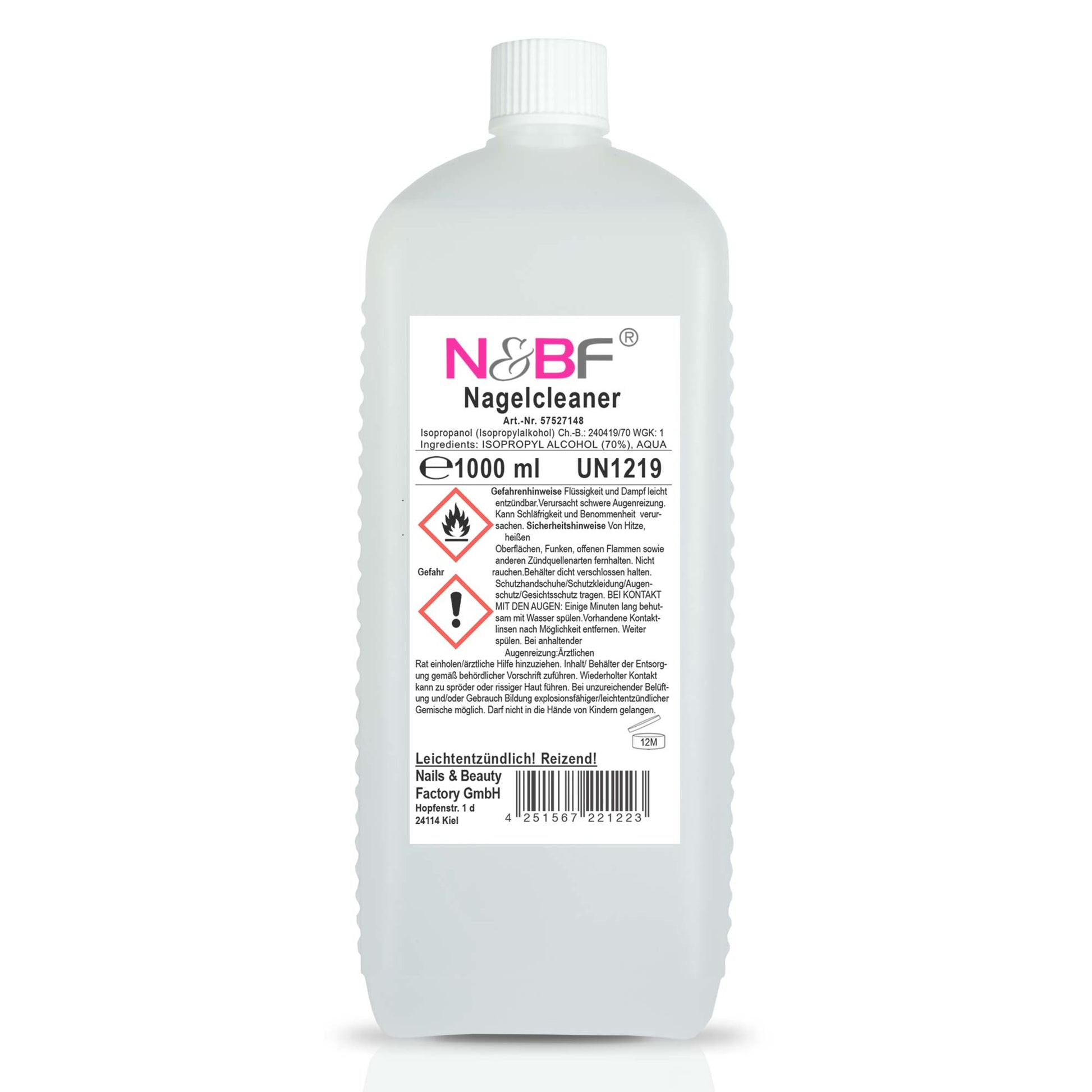 Nails and Beauty Factory Nagel cleaner 1000ml 1 Liter 70P ISO 2019