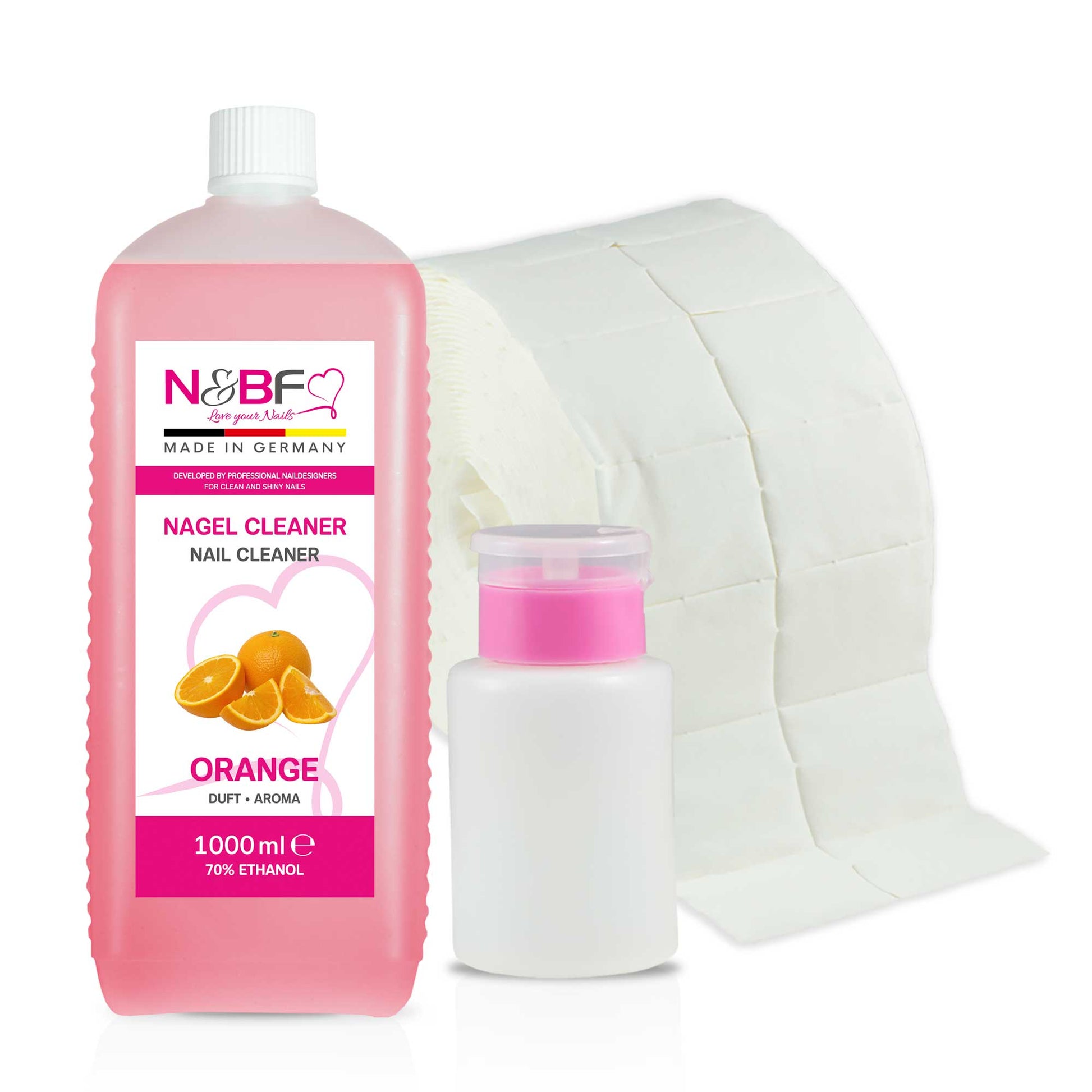 Nails and Beauty Factory Nagelcleaner All for One Orange Rosa Set 01