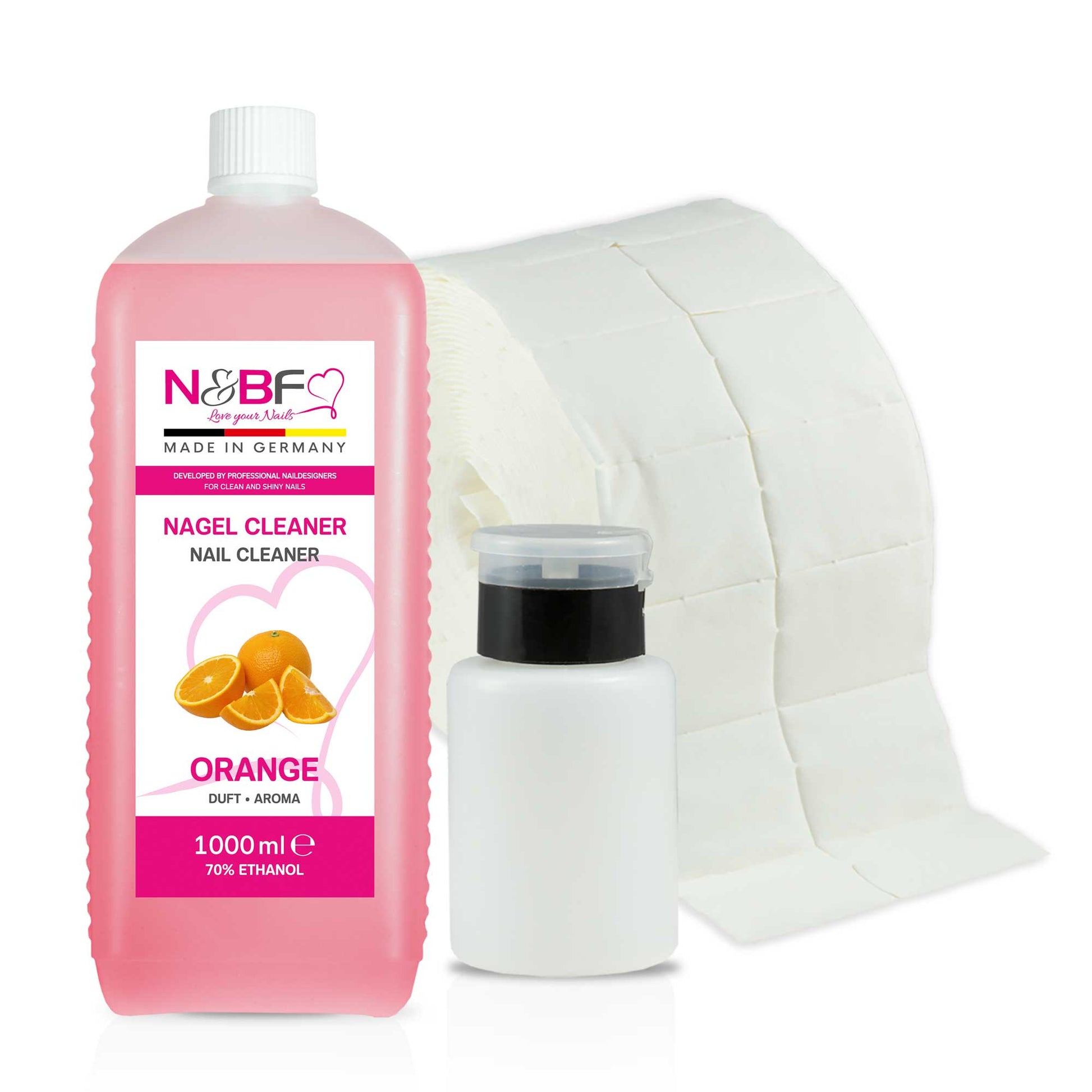 Nails and Beauty Factory Nagelcleaner All for One Orange Schwarz Set 01