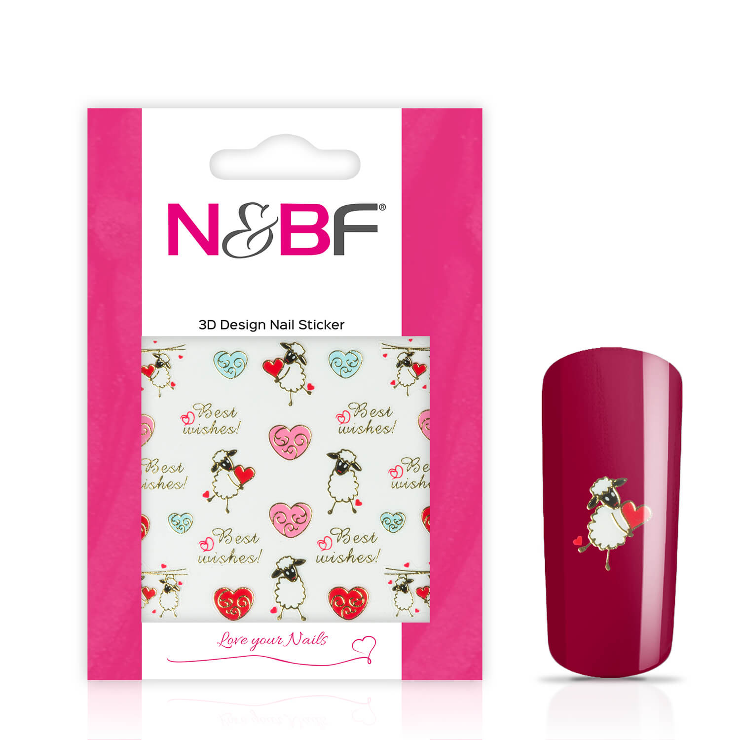 Nails and Beauty Factory Nagelsticker Best Wishes Gold 123646936