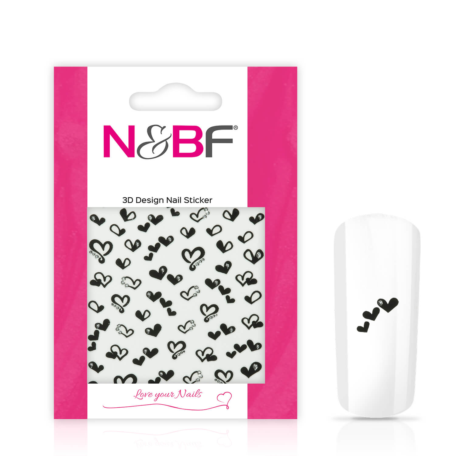 Nails and Beauty Factory Nagelsticker Black Love 124133706