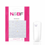 Nails and Beauty Factory Nagelsticker Butterfly White 1