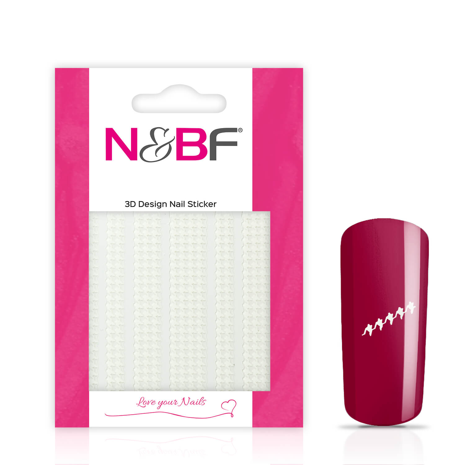 Nails and Beauty Factory Nagelsticker Fancy Fence White 124133599