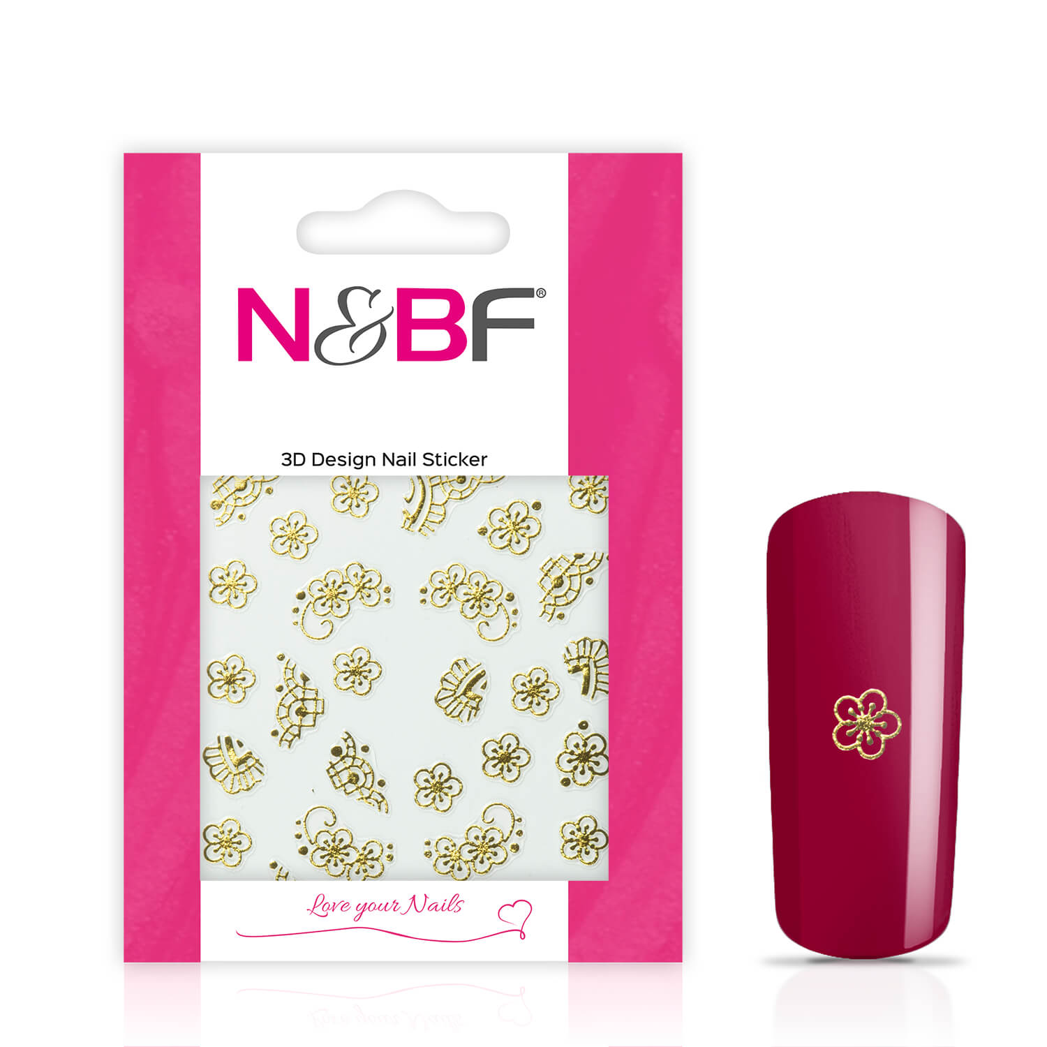 Nails and Beauty Factory Nagelsticker Golden Flower Ornament 124133638
