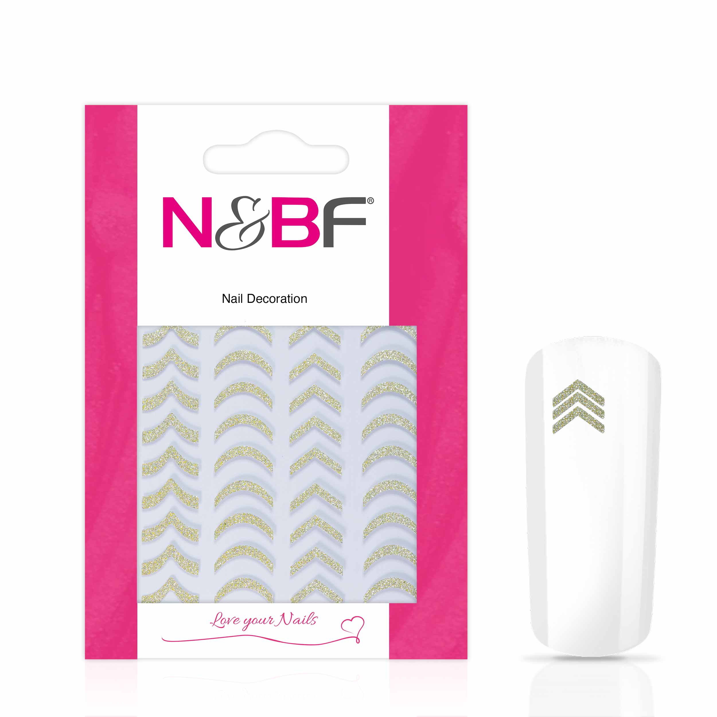 Nails and Beauty Factory Nagelsticker Golden Smile Lines 1