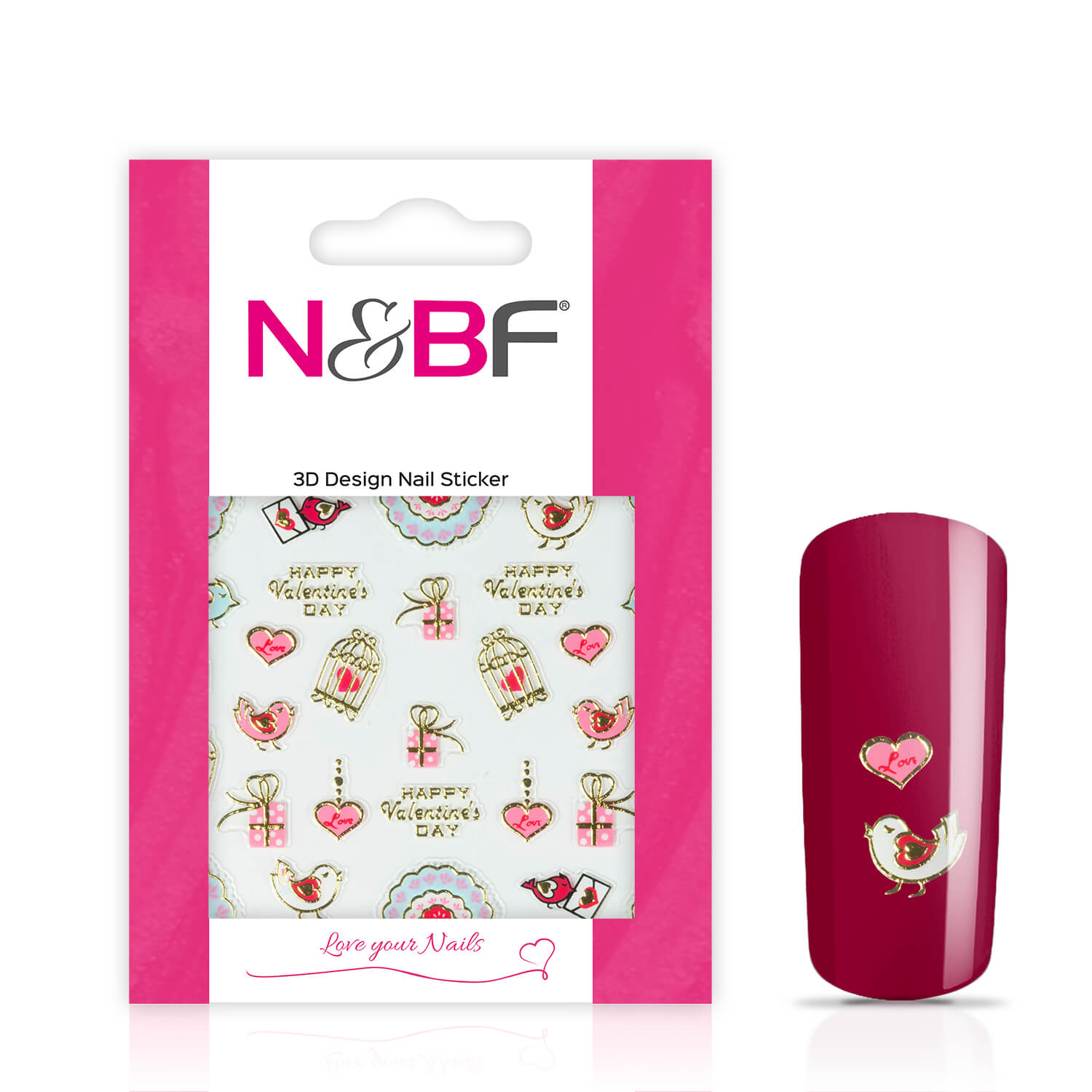 Nails and Beauty Factory Nagelsticker Lovely Birdcage Gold 123646428