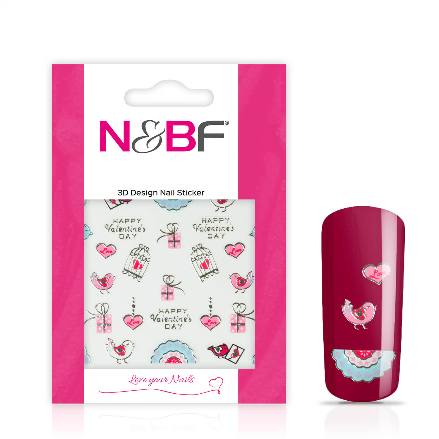 Nails and Beauty Factory Nagelsticker Lovely Birdcage Silver 123647493