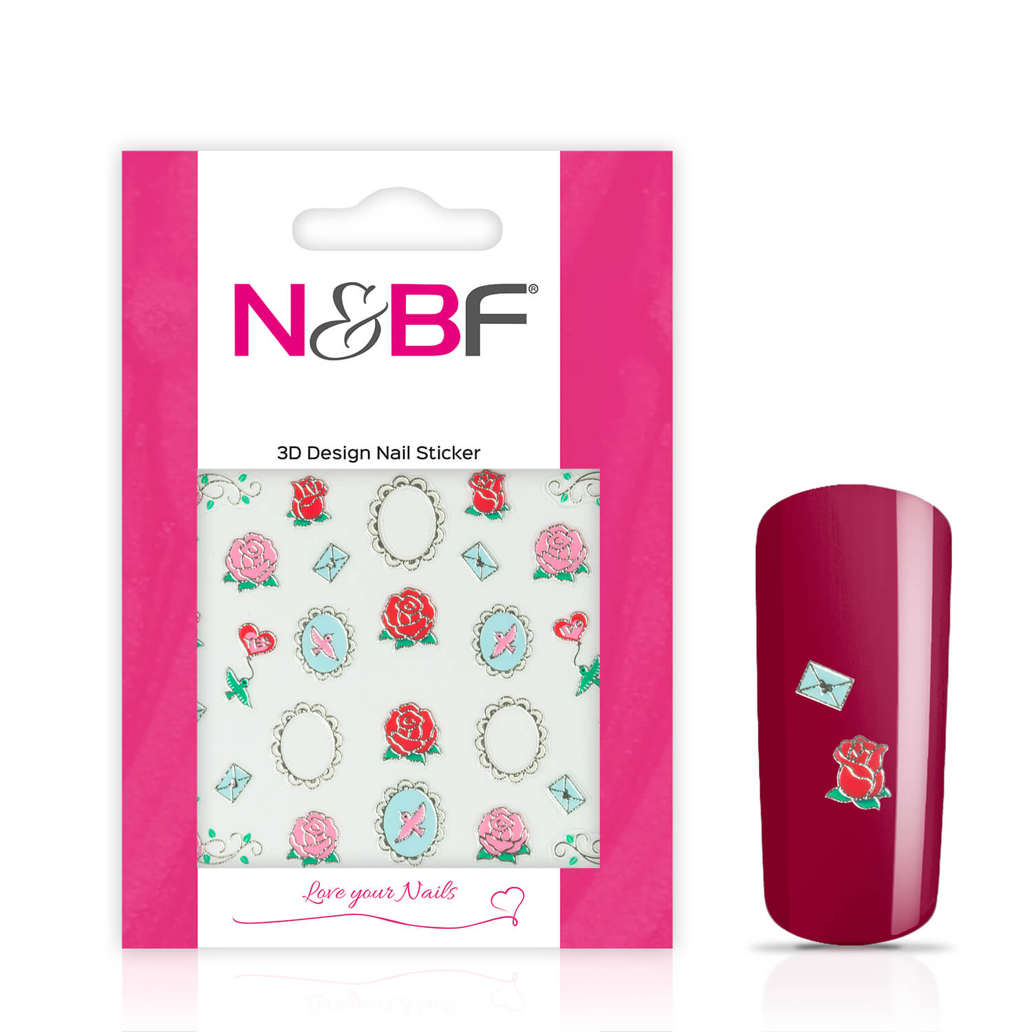 Nails and Beauty Factory Nagelsticker Mirror Silver 123647557