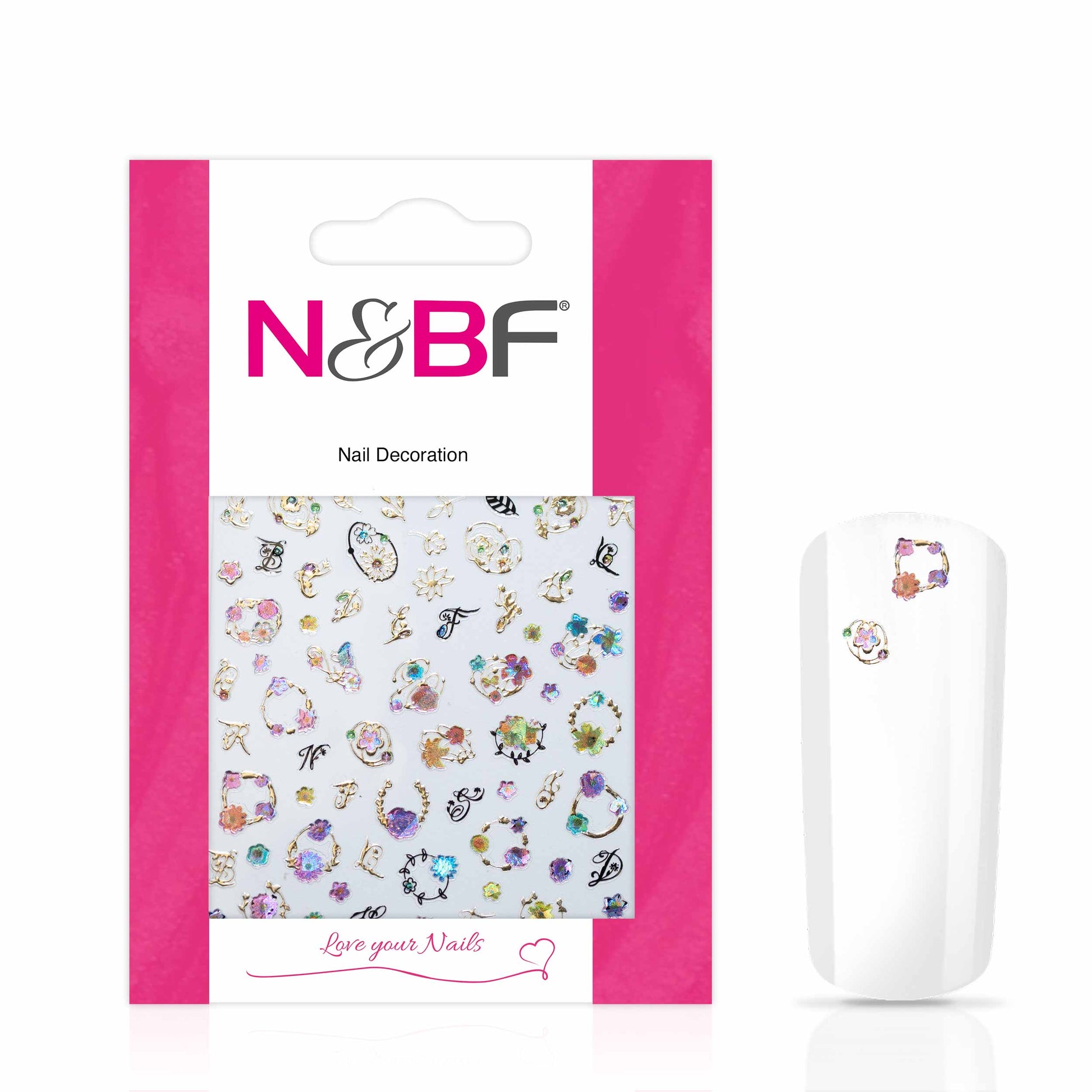 Nails and Beauty Factory Nagelsticker Orgnament Flower Gold 1