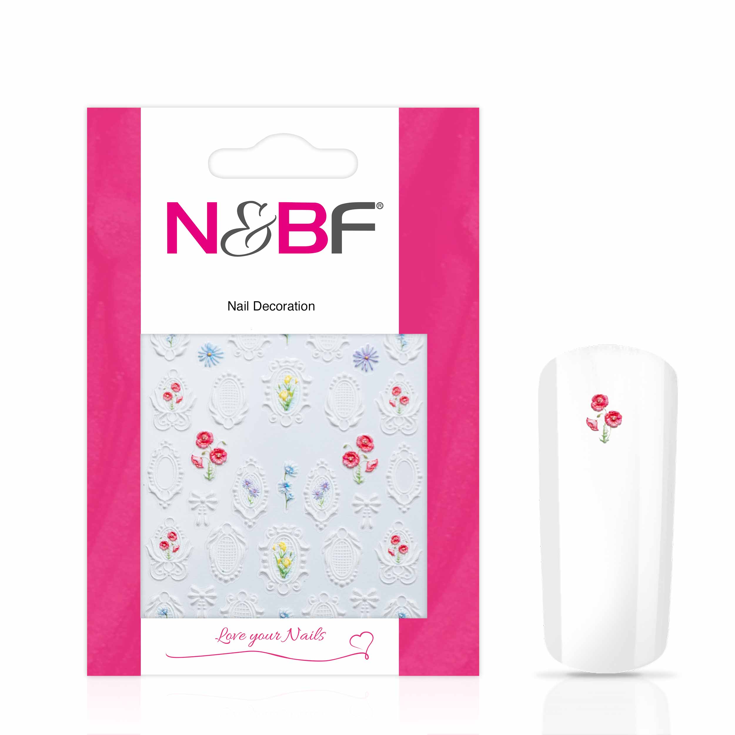Nails and Beauty Factory Nagelsticker Orgnament Flower Mirror 1