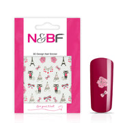 Nails and Beauty Factory Nagelsticker Paris Roses Silver 123646410