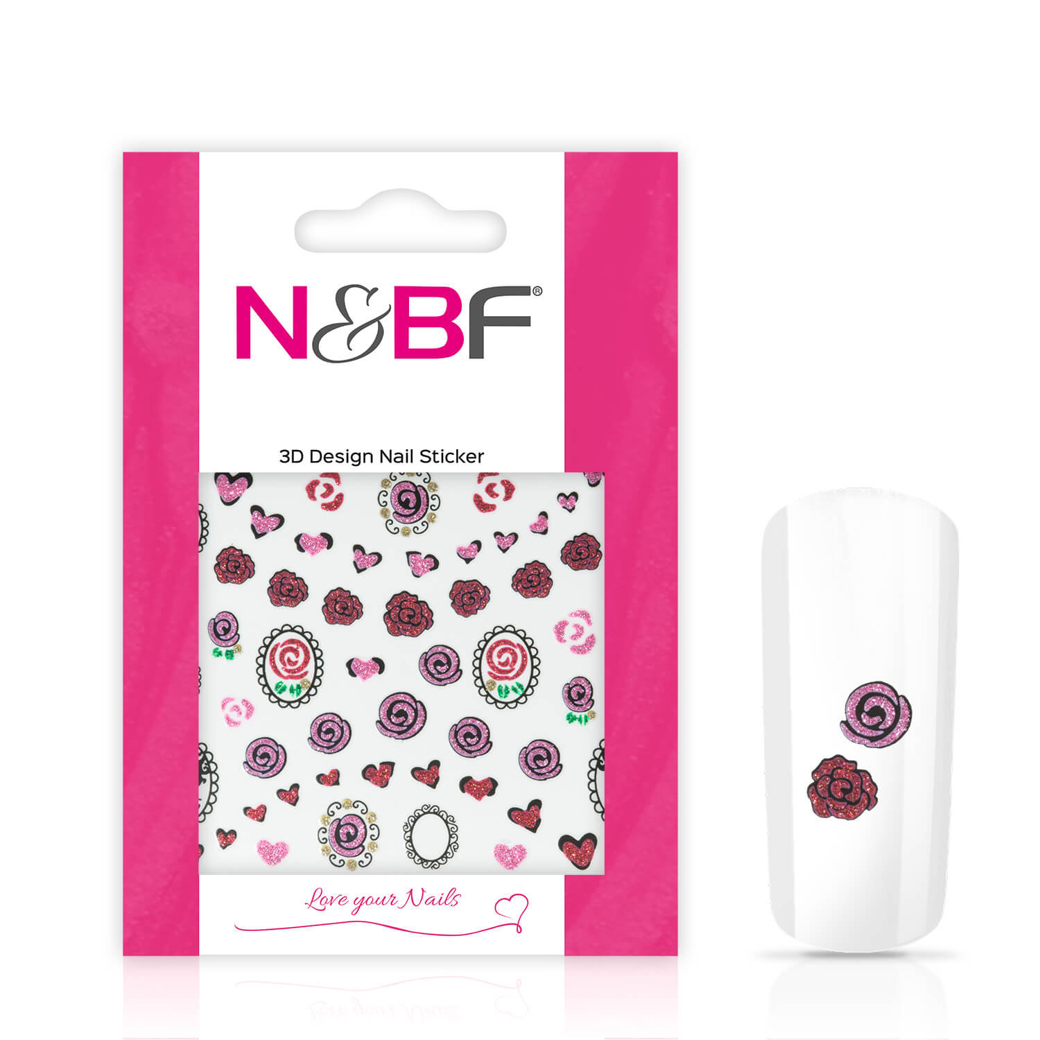 Nails and Beauty Factory Nagelsticker Red Roses 123646282