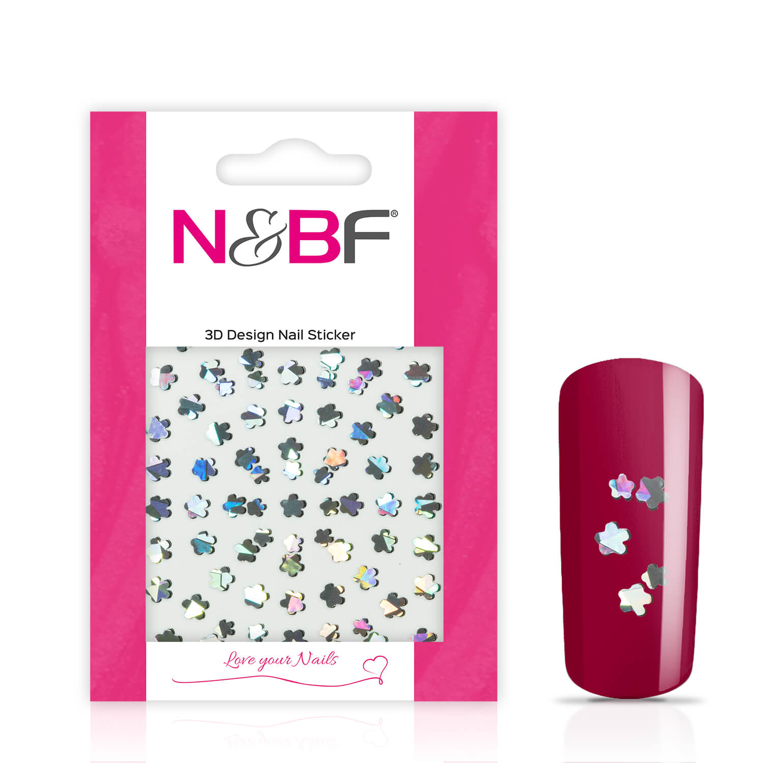 Nails and Beauty Factory Nagelsticker Silver Clover 124133739