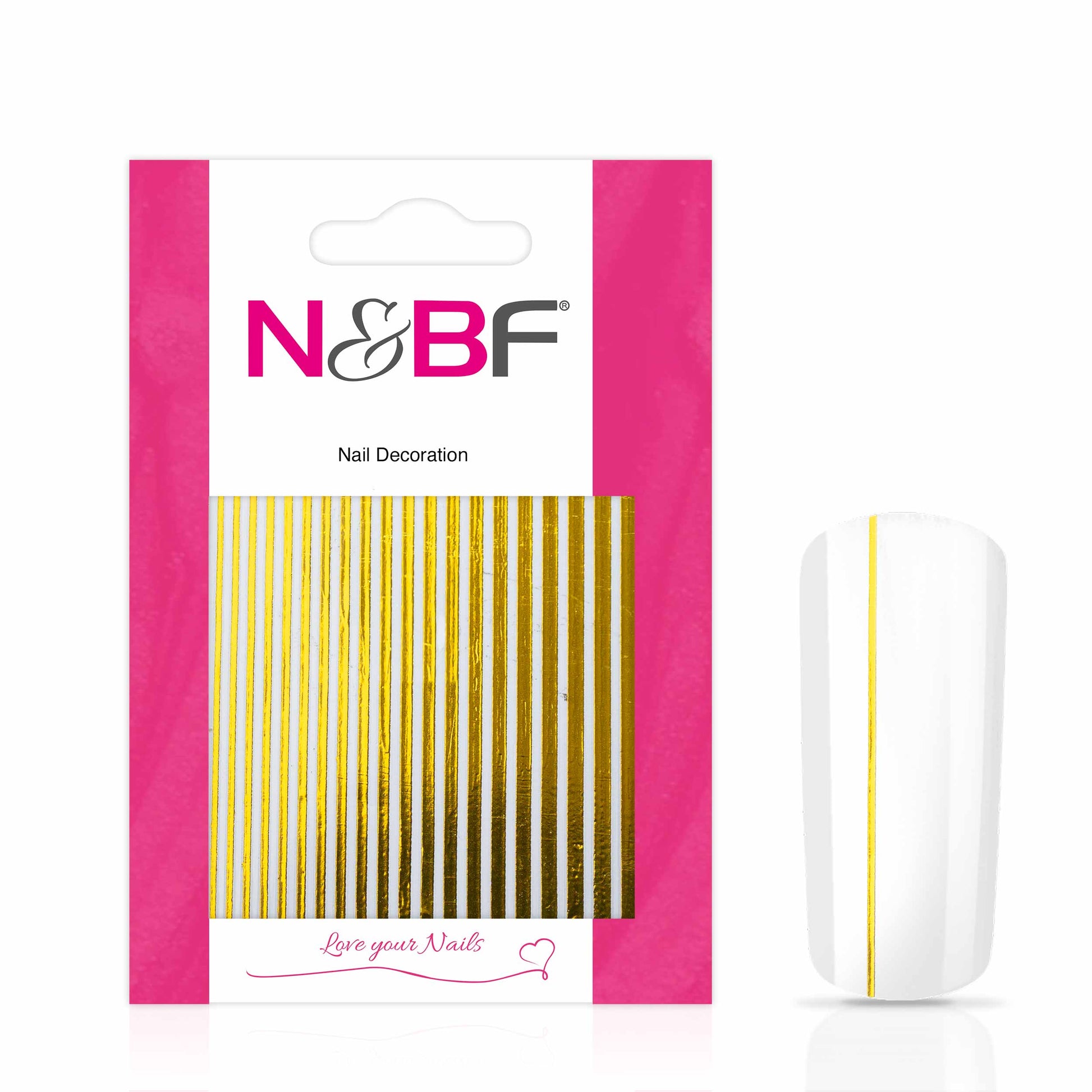 Nails and Beauty Factory Nagelsticker Stripes Gold 1