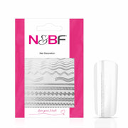 Nails and Beauty Factory Nagelsticker Waves Silver 1