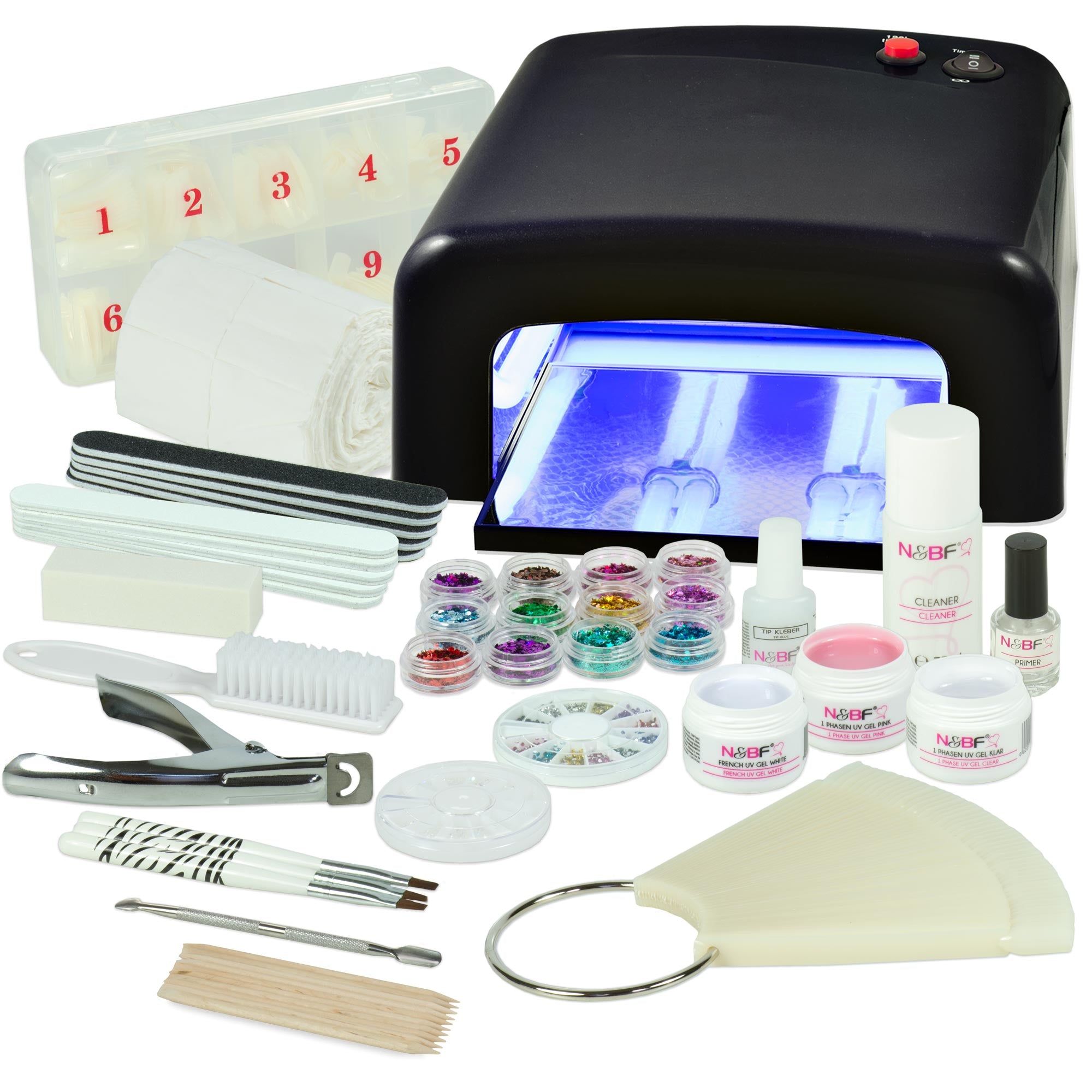 Nails and Beauty Factory Nagelstudio Starter Set Schwarz Eckig 2018