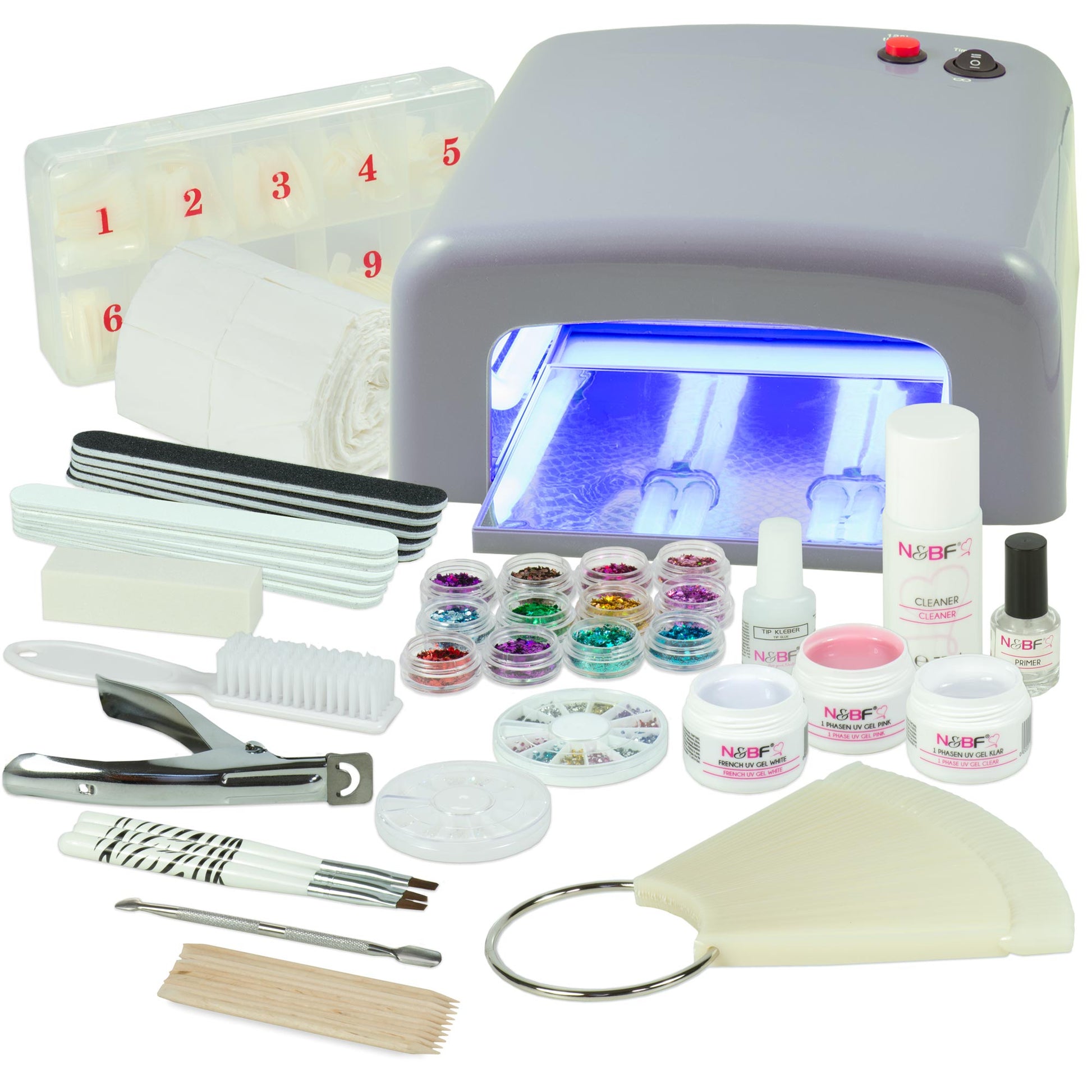 Nails and Beauty Factory Nagelstudio Starter Set Silber Eckig 2018