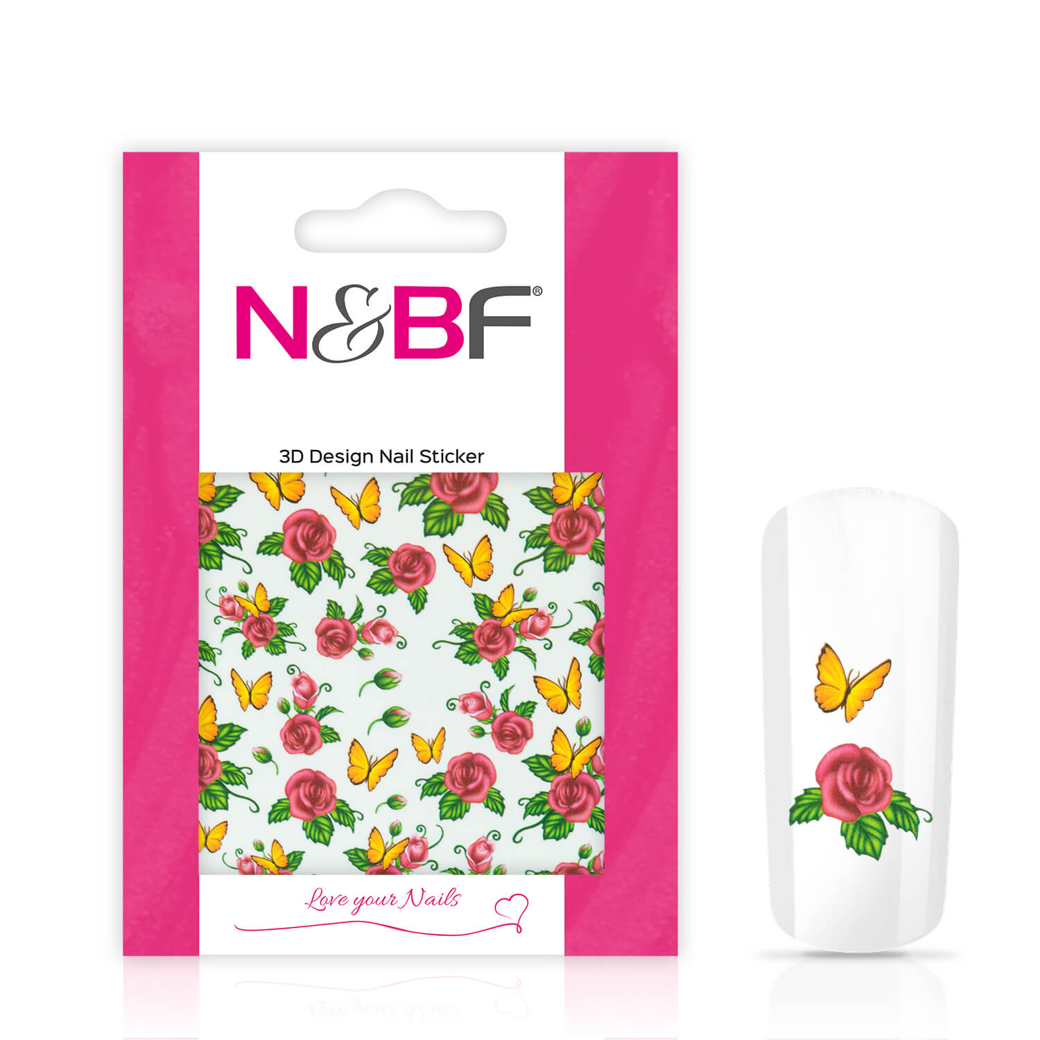 Nails and Beauty Factory Nail Tattoos Summer Butterfly Orange 124133747