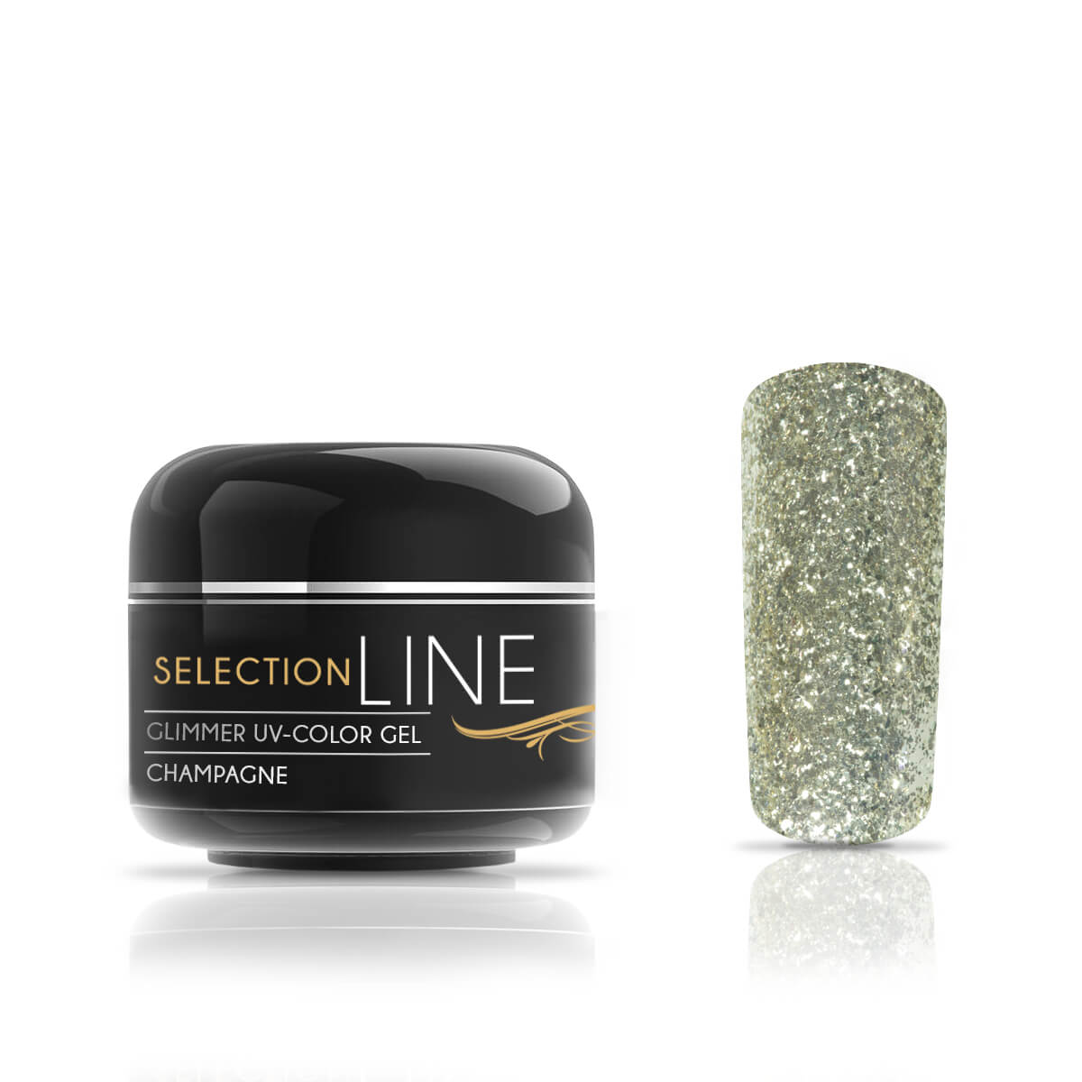 Nails and Beauty Factory Selection Line Glimmer Farbgel Champagne 5 ml