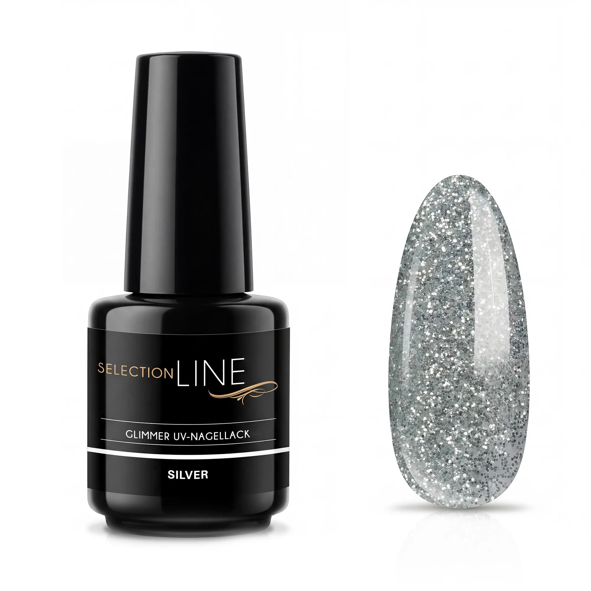 Selection Line Glimmer UV Nagellack Silver 15ml