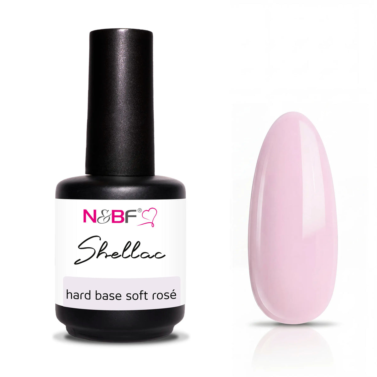 N&BF Shellac Hard Base Soft Rose 12ml – Nails & Beauty Factory