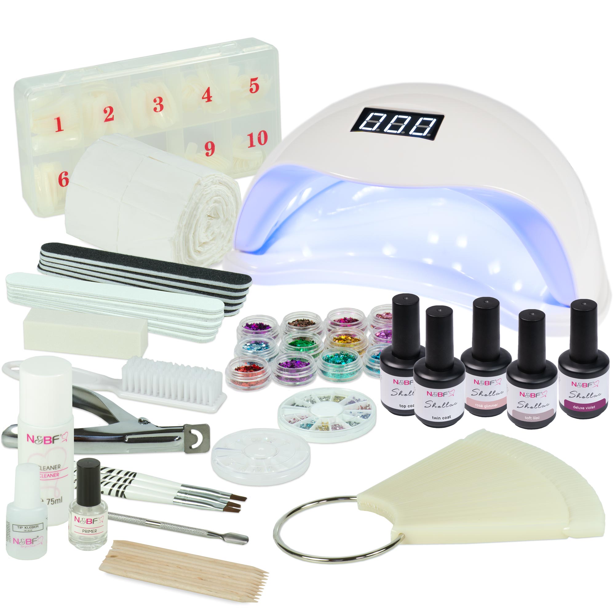 Nails and Beauty Factory Shellac Nagelstudio Set Rosvi 2022 Weiss