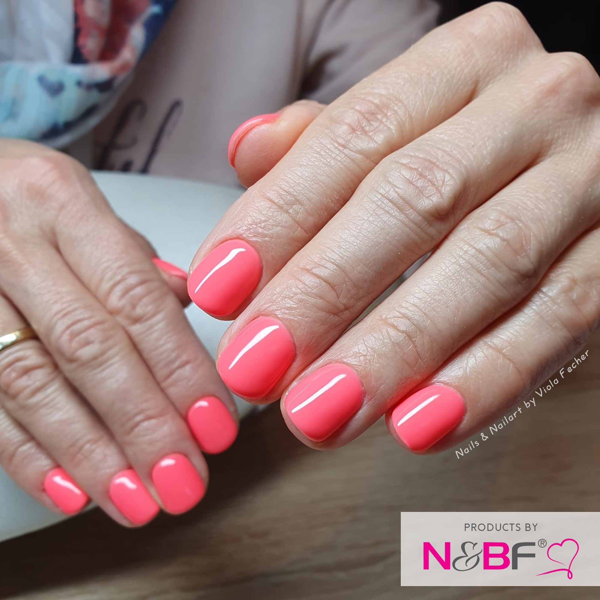 Nails and Beauty Factory Shellac Neon Bubblegum Preview Nails