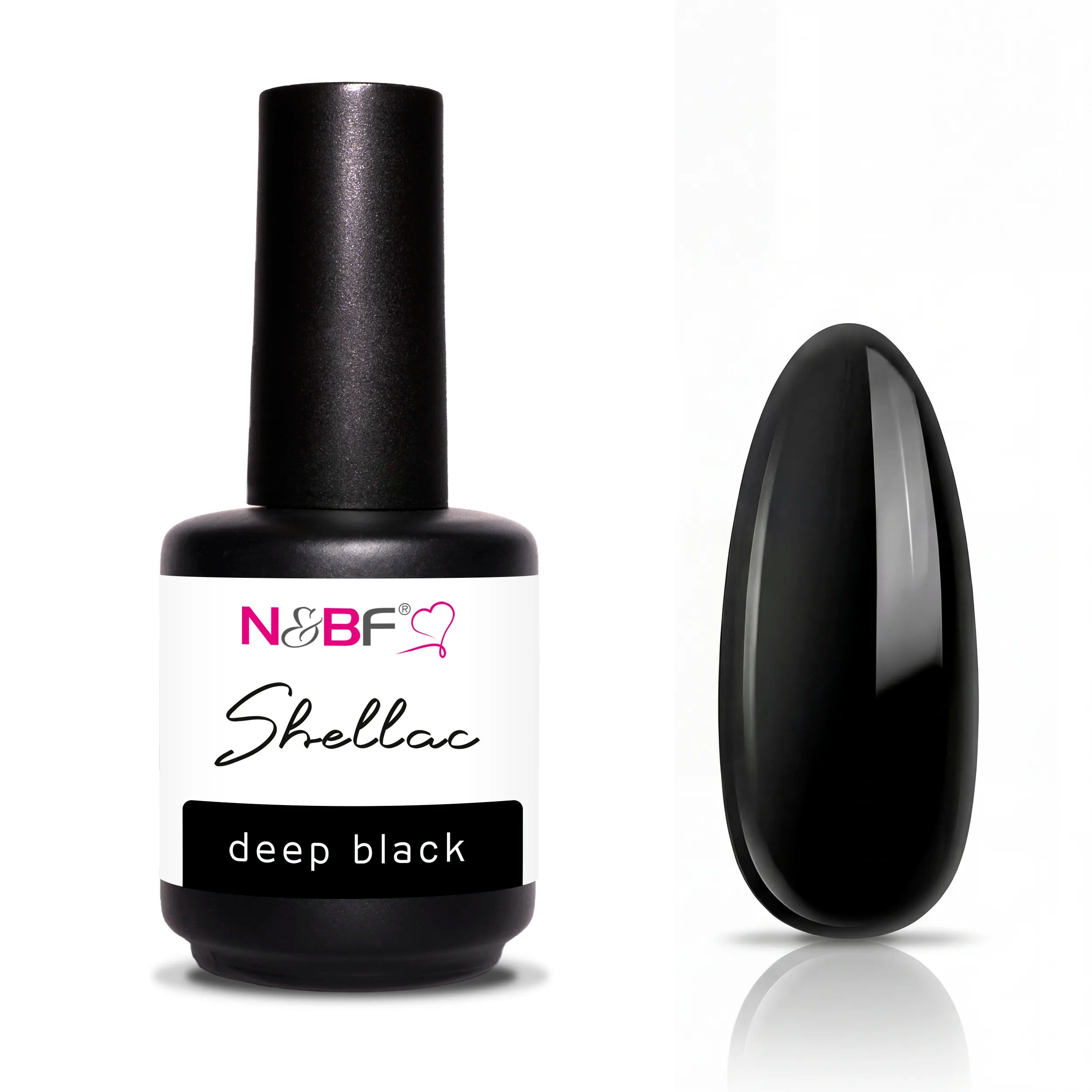 N&BF Shellac Deep Black 12ml