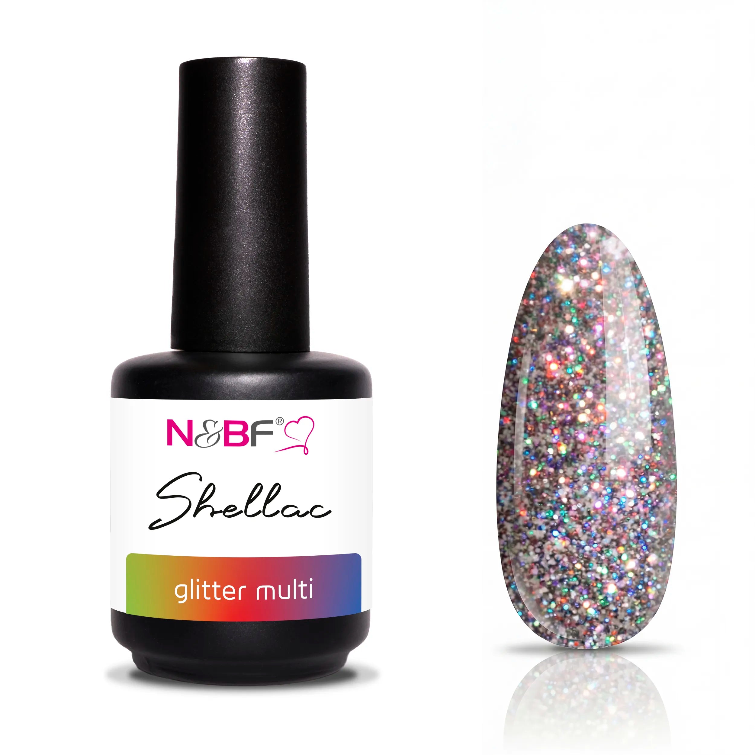 N&BF Shellac Glitter Multi 12ml