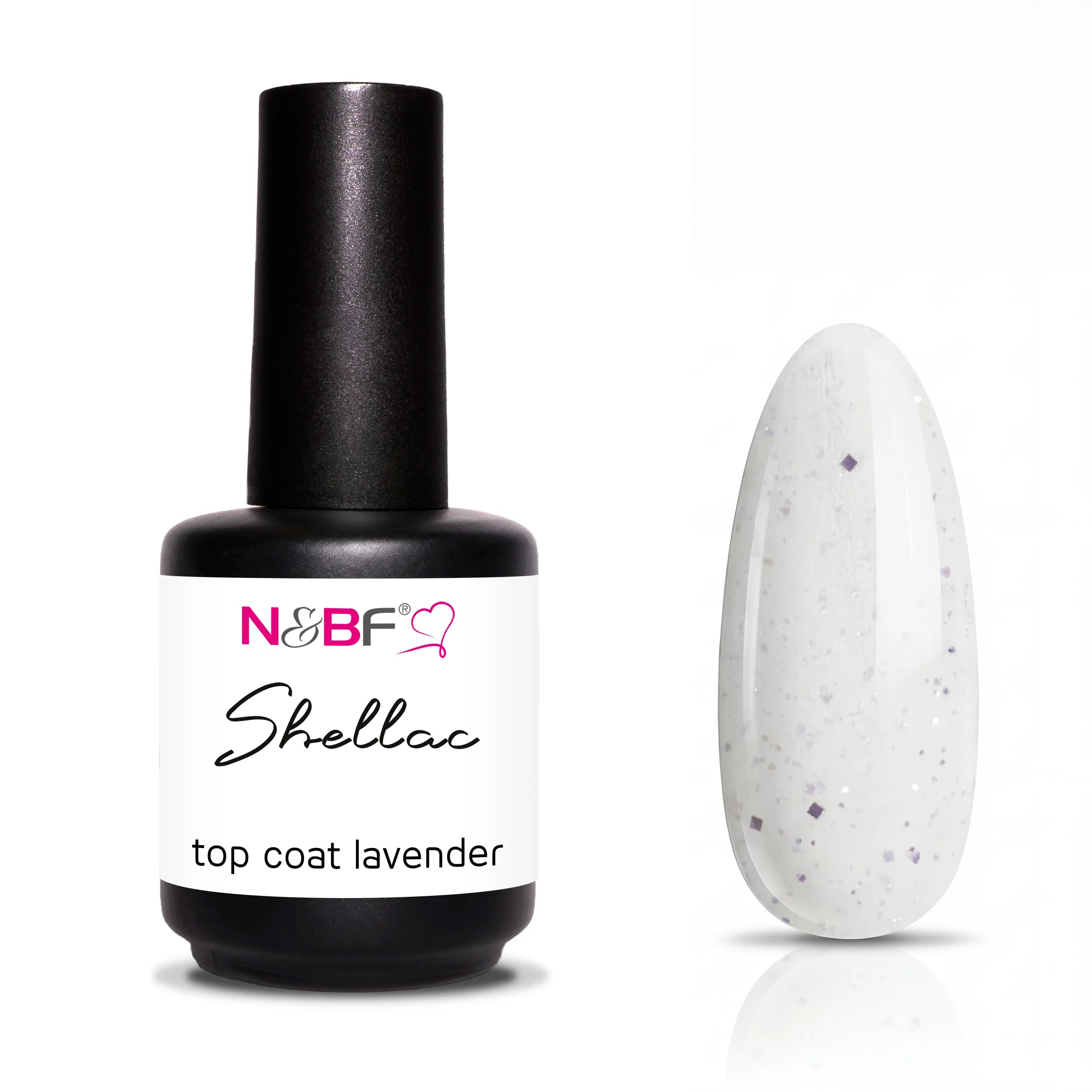 N&BF Shellac Top Coat Lavender 12ml