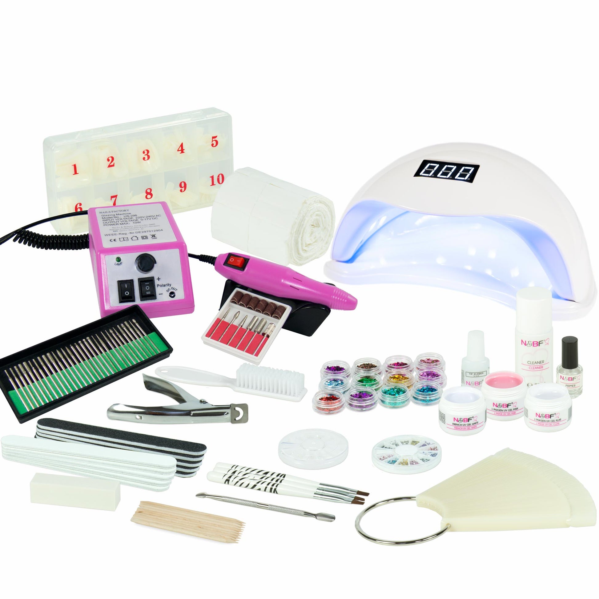 Nails and Beauty Factory Starter Set UVA mit Fraeser Pink 2022