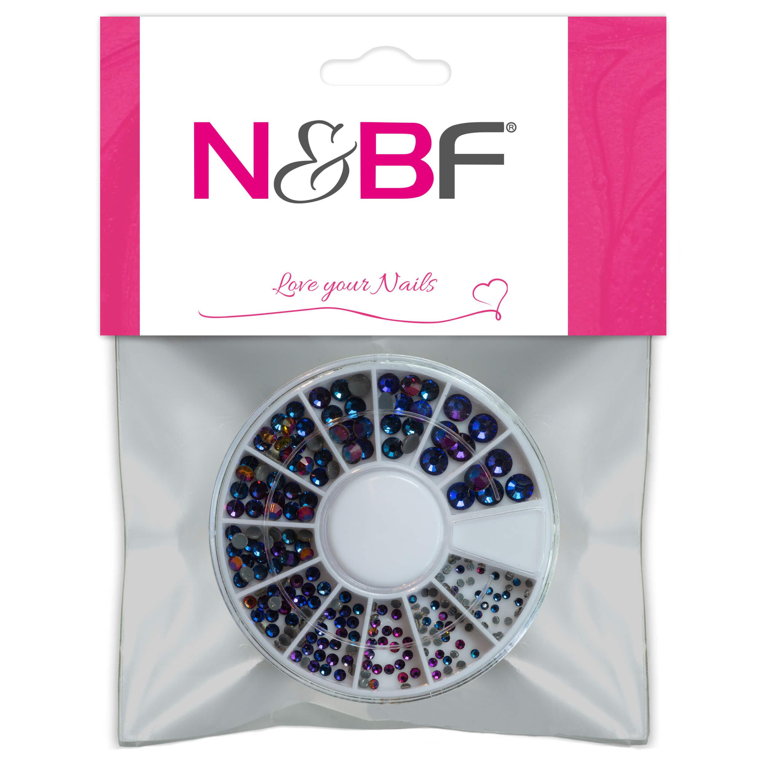 Nails and Beauty Factory Strasssteine Chameleon Blau 240 Stueck Blister