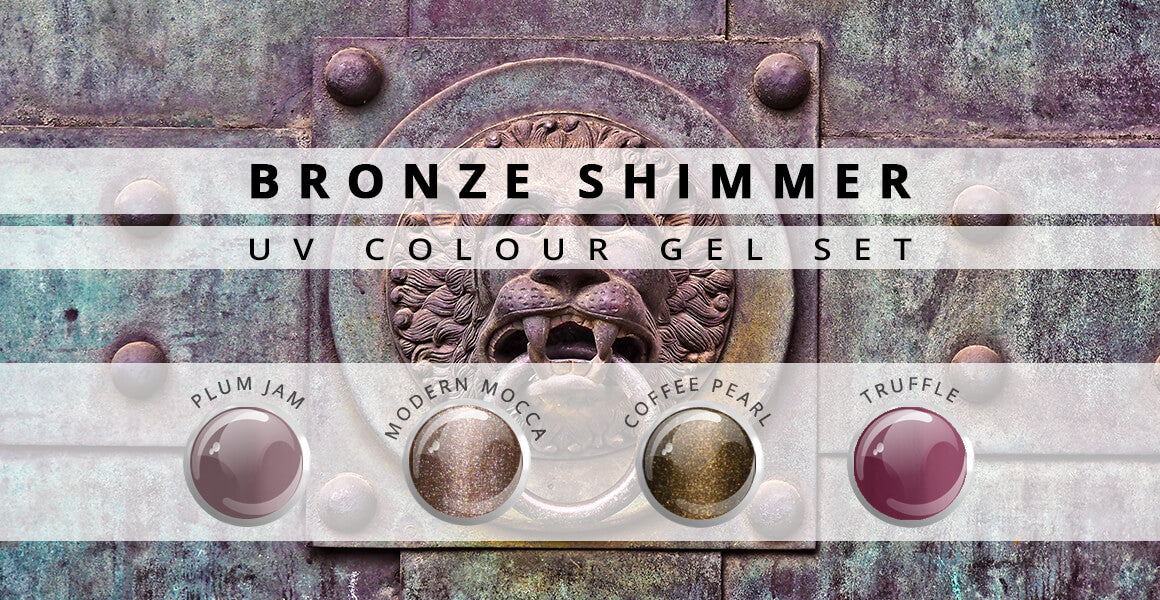 Nails and Beauty Factory UV Color Gel Farbgel 4er Set Bronze Shimmer
