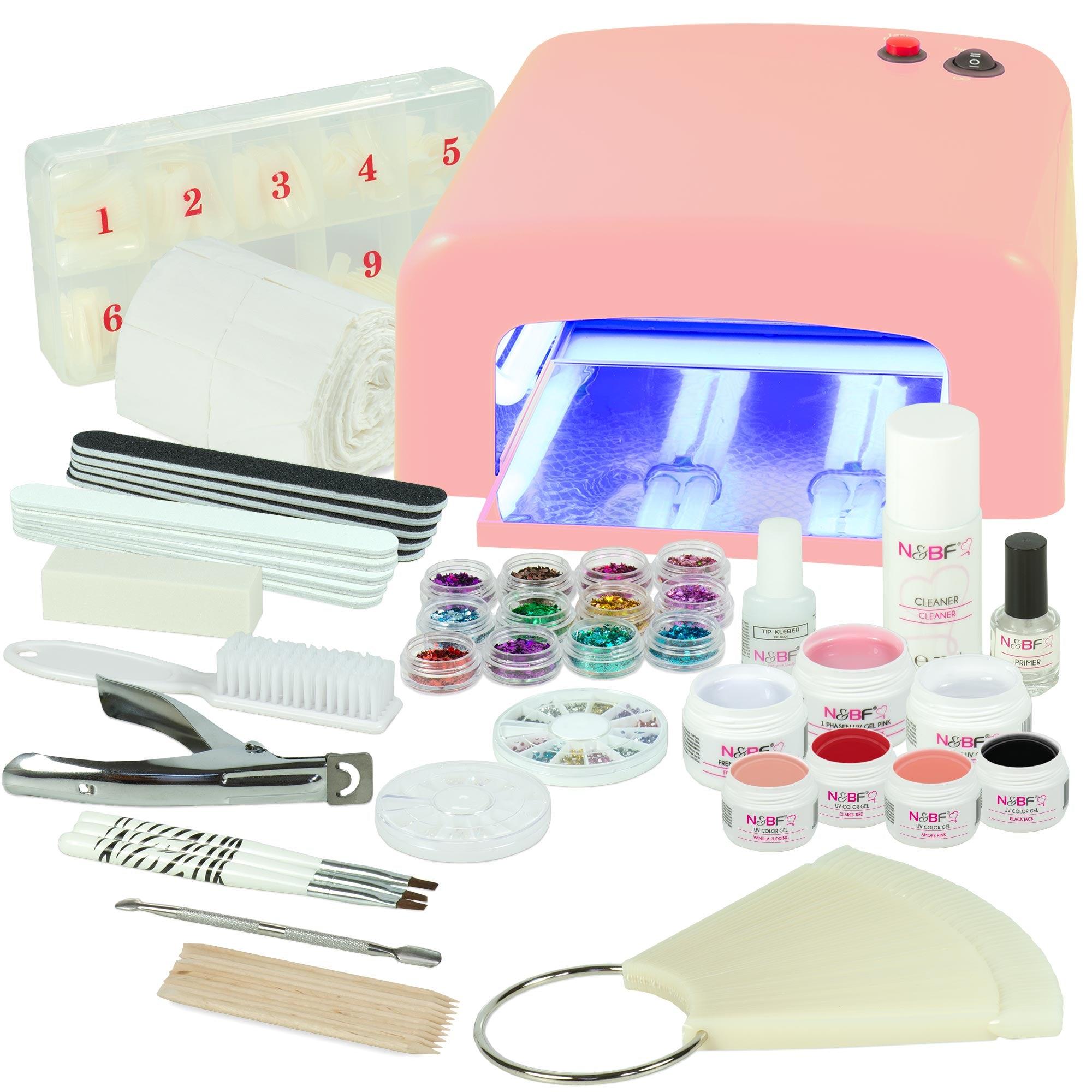 Nails and Beauty Factory UV Gel Nagelstudio Starter Set Favorite Colors Pink Edition