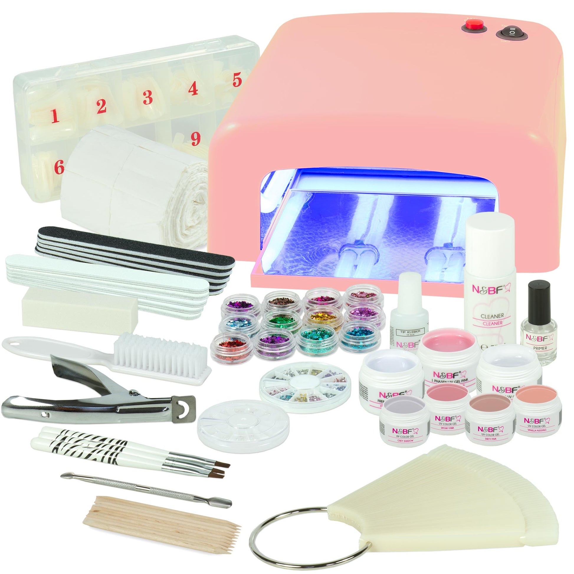 Nails and Beauty Factory UV Gel Nagelstudio Starter Set Soft Nudes Pink Edition