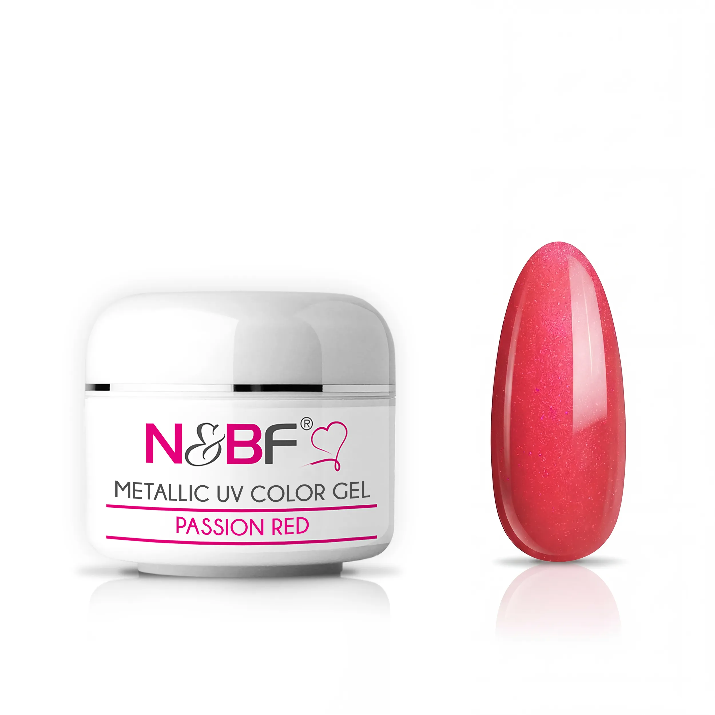 Metallic Farbgel Passion Red 5ml