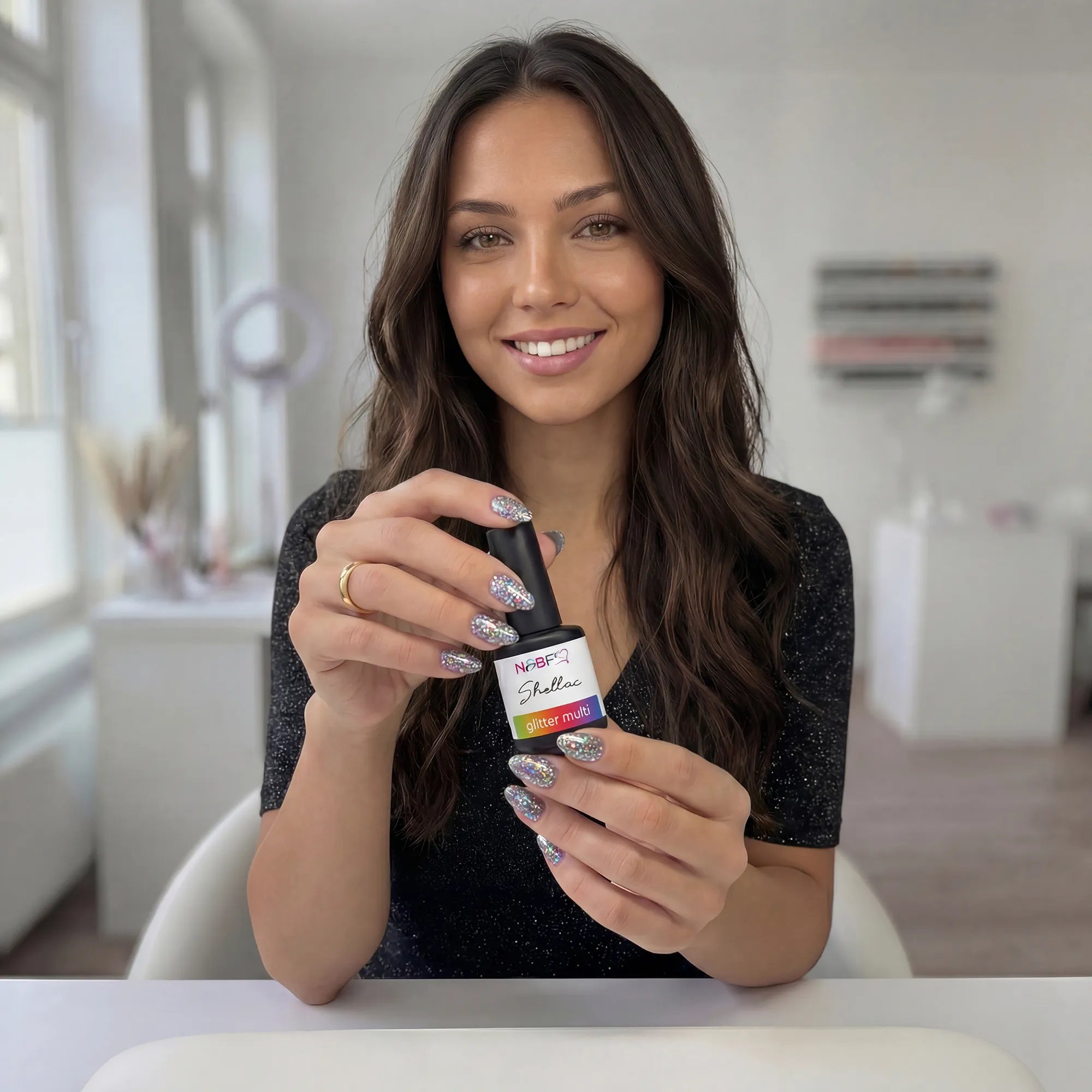 N&BF Shellac Glitter Multi 12ml