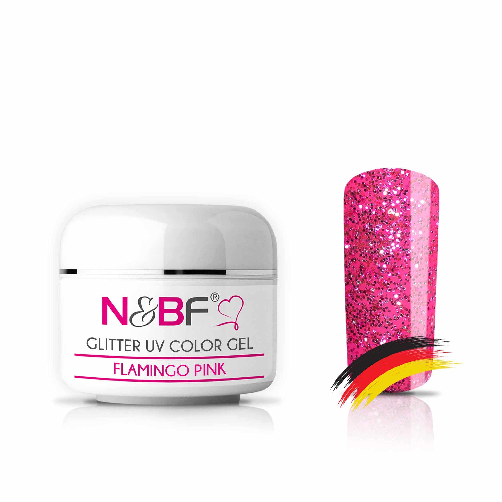 Naisl and Beauty Factory 118264018 GLITTER UV COLOR GEL FLAMINGO PINK